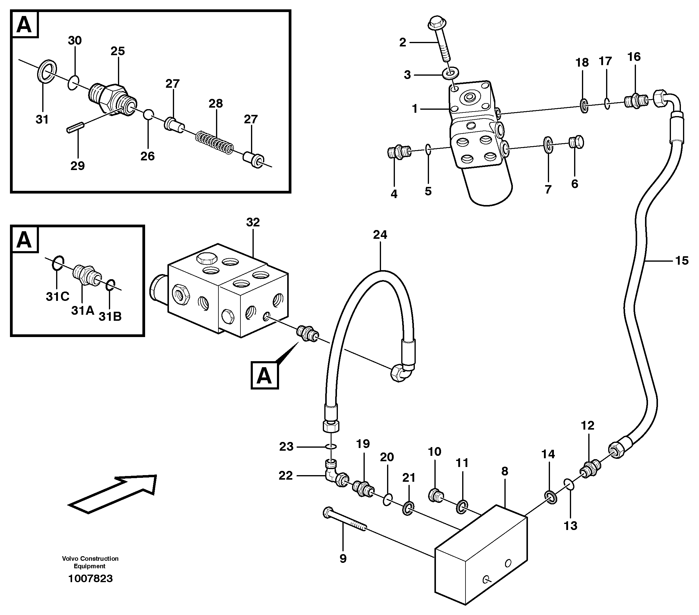 Steering system — volvo parts diagram