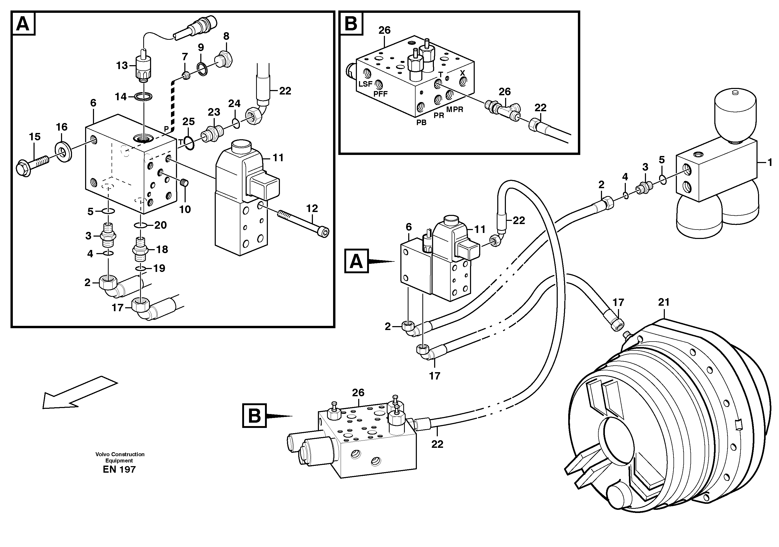 Parking brake — volvo parts diagram