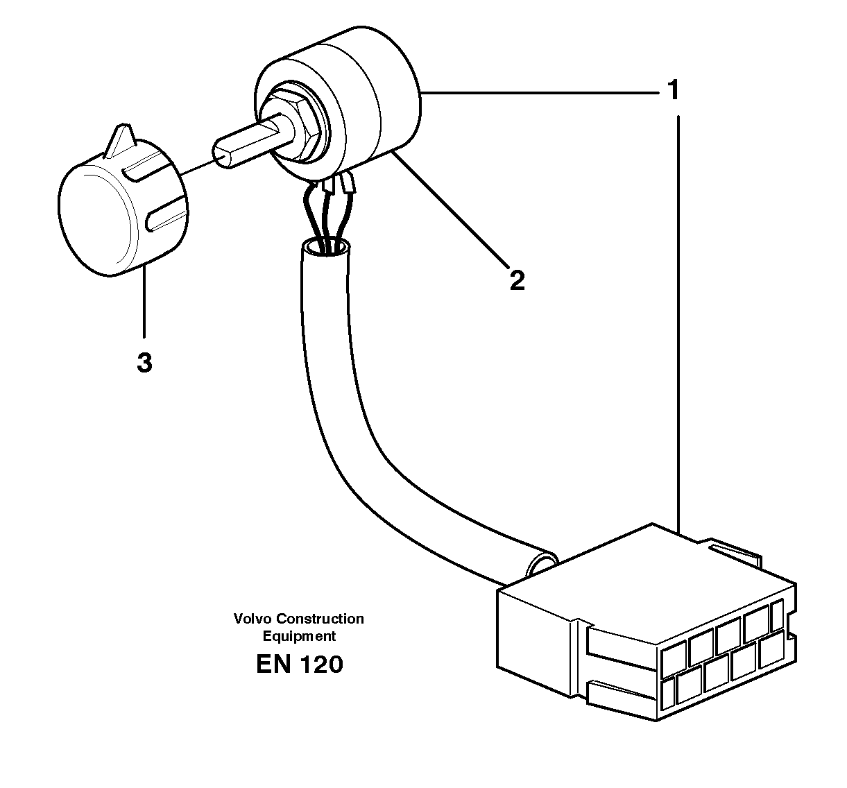 Hand throttle control. 80520 — volvo parts diagram