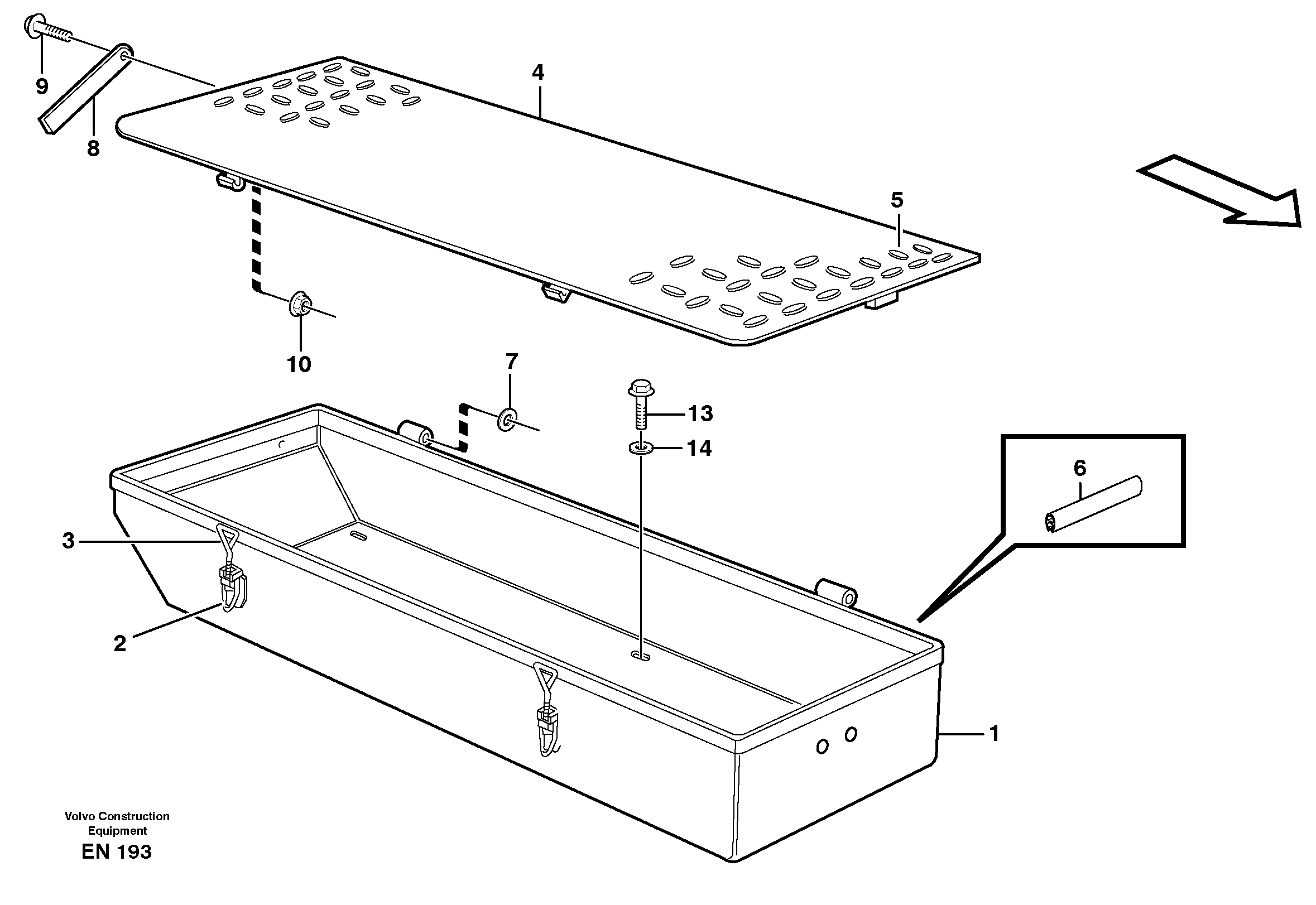Tool box 82157 — volvo parts diagram