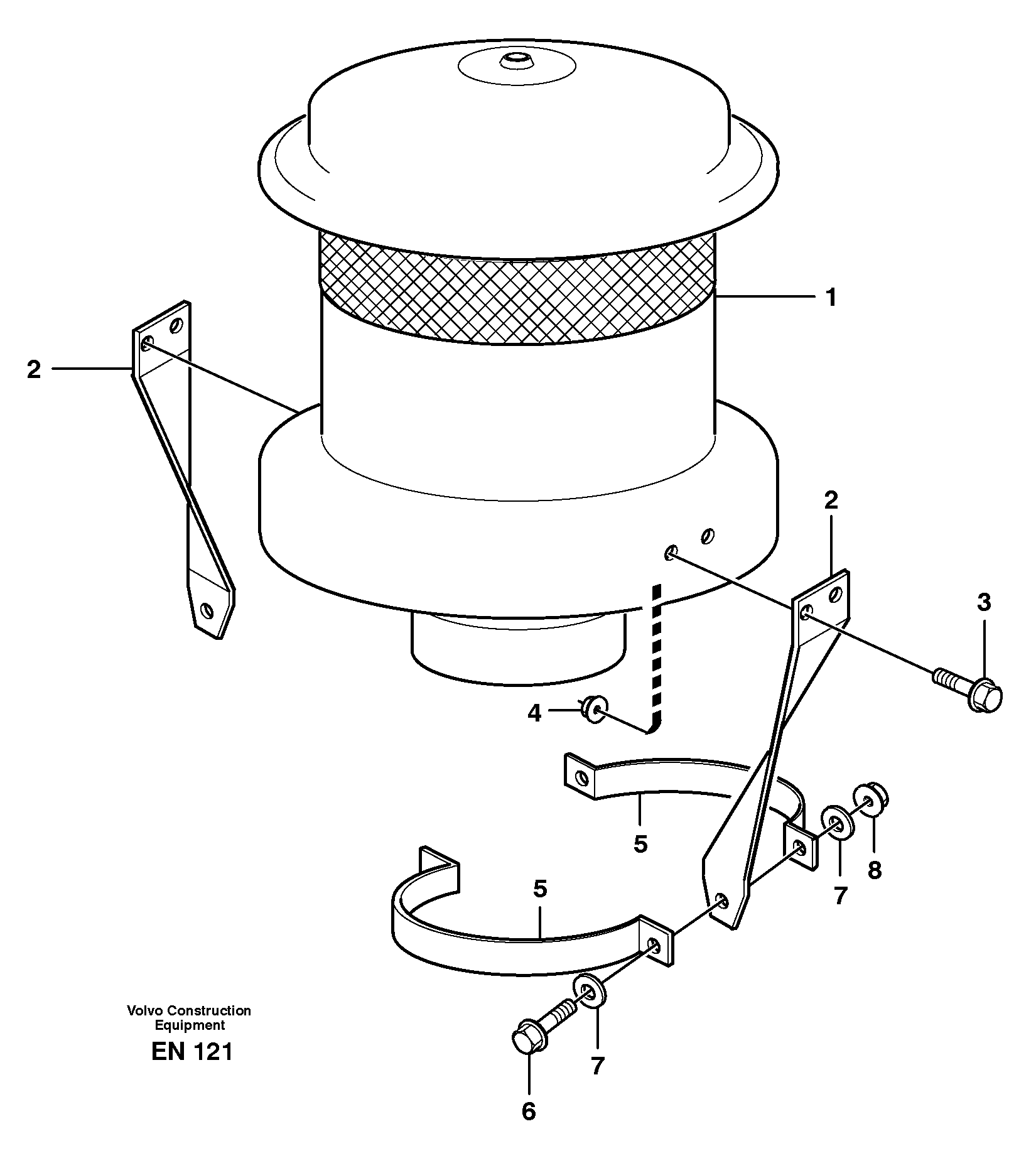 Air filter. 93499 — volvo parts diagram