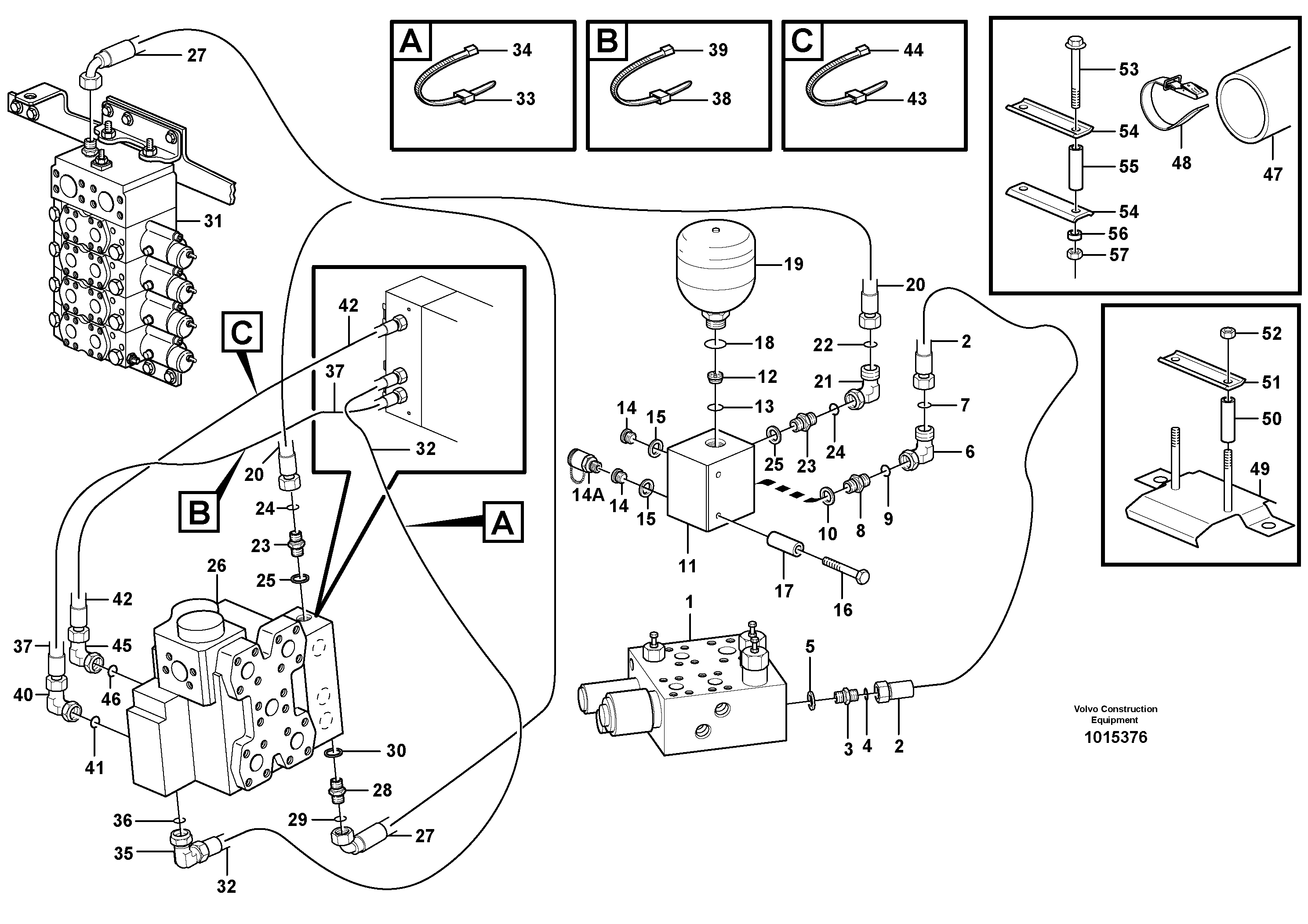 Servo system, pilot pressure — volvo parts diagram