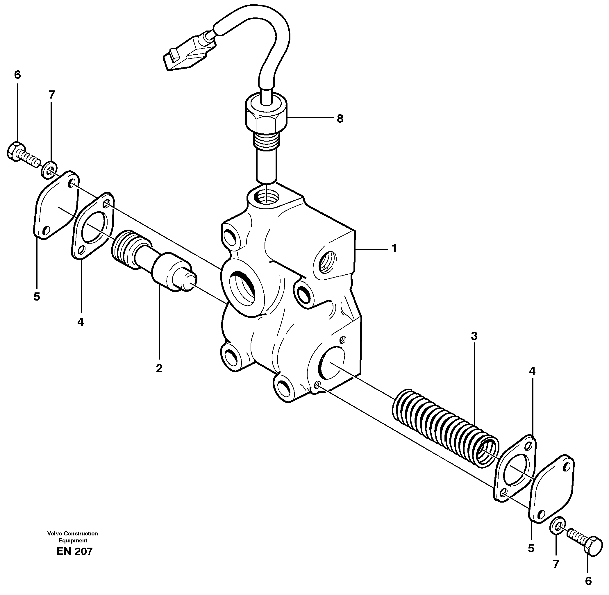 Lubricating oil valve — volvo parts diagram