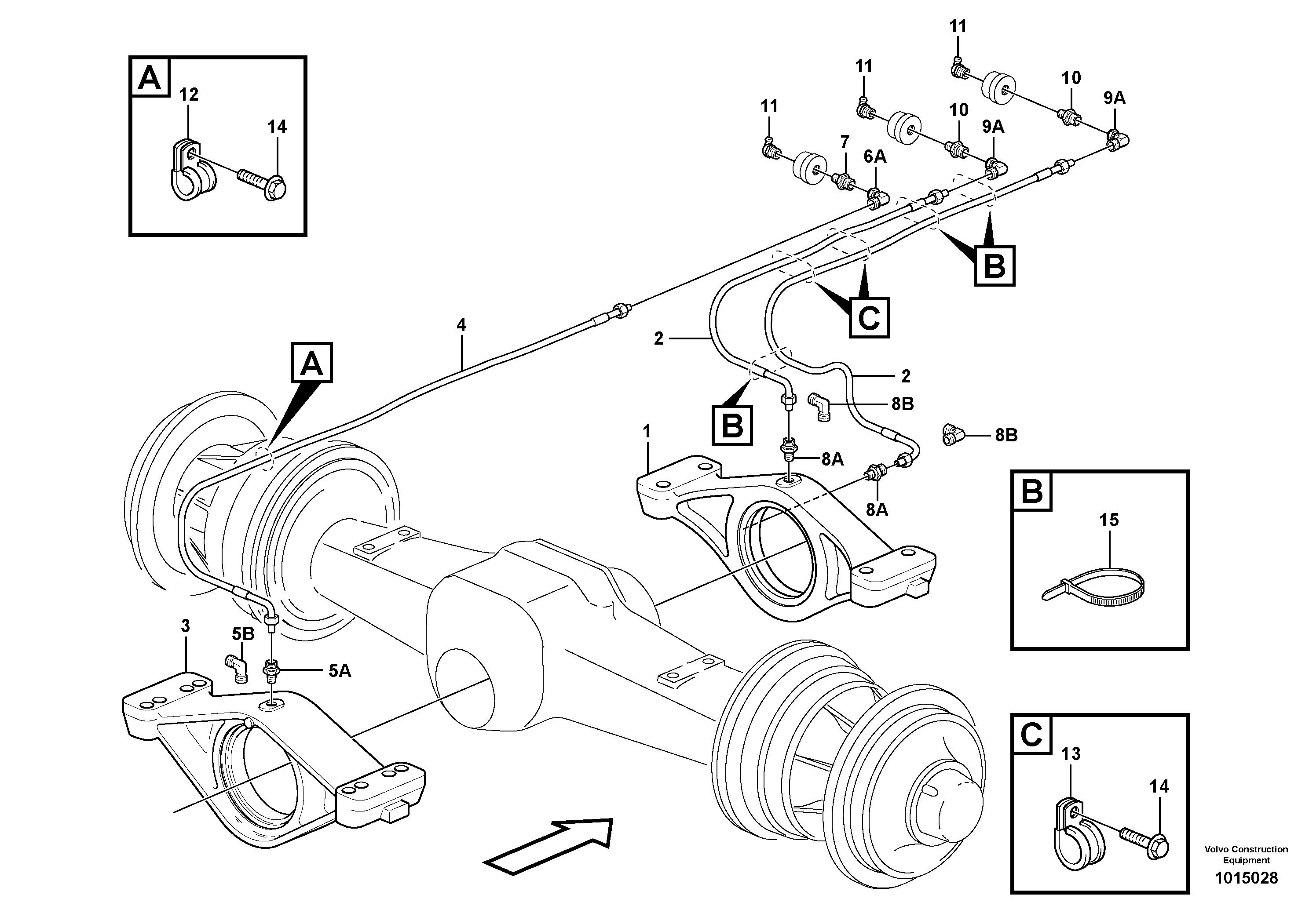 Lubricant lines for planet shaft — volvo parts diagram