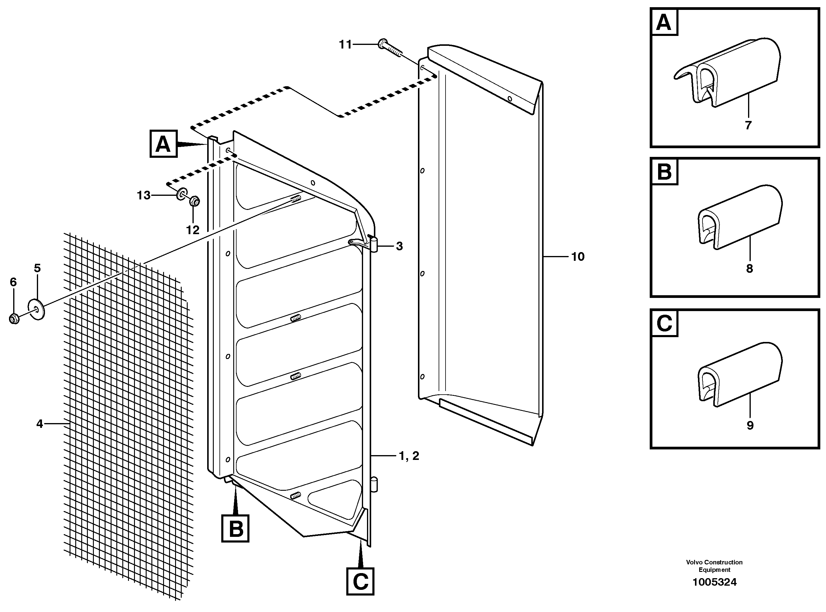 Radiator shell.  SER NO 5322 - — volvo parts diagram