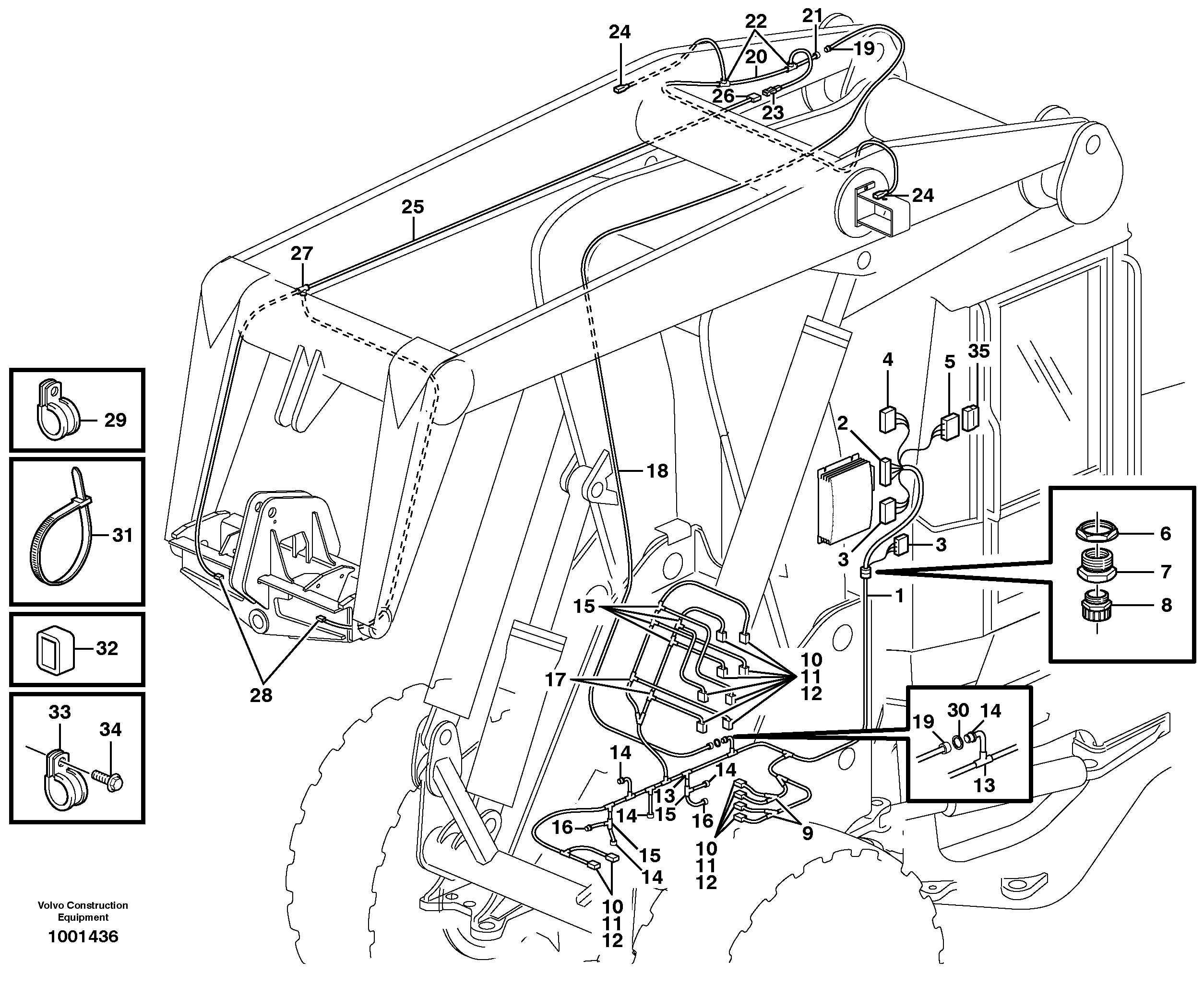 Cable harness, front — volvo parts diagram