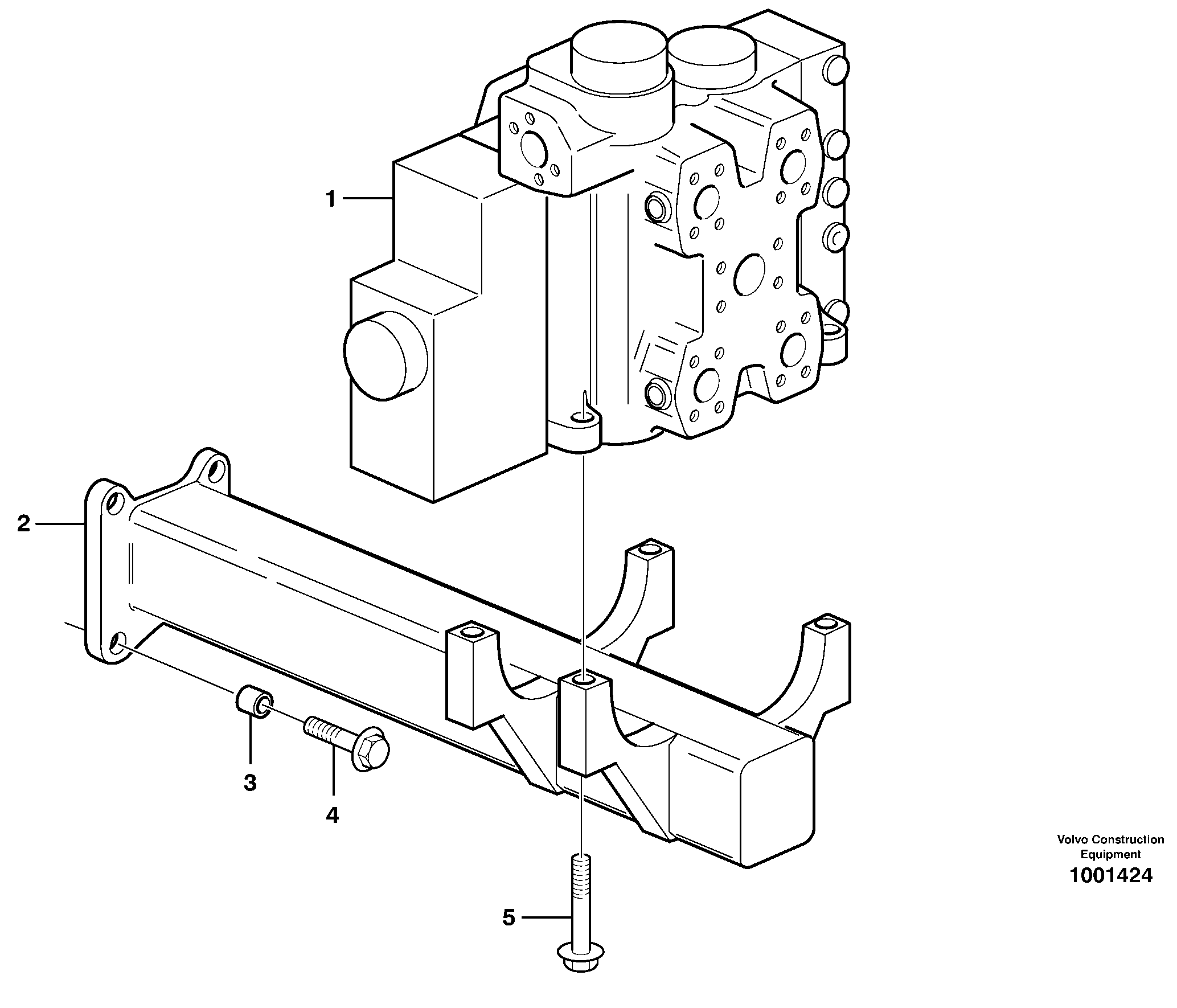 Control valve with fitting parts.  1 — volvo parts diagram