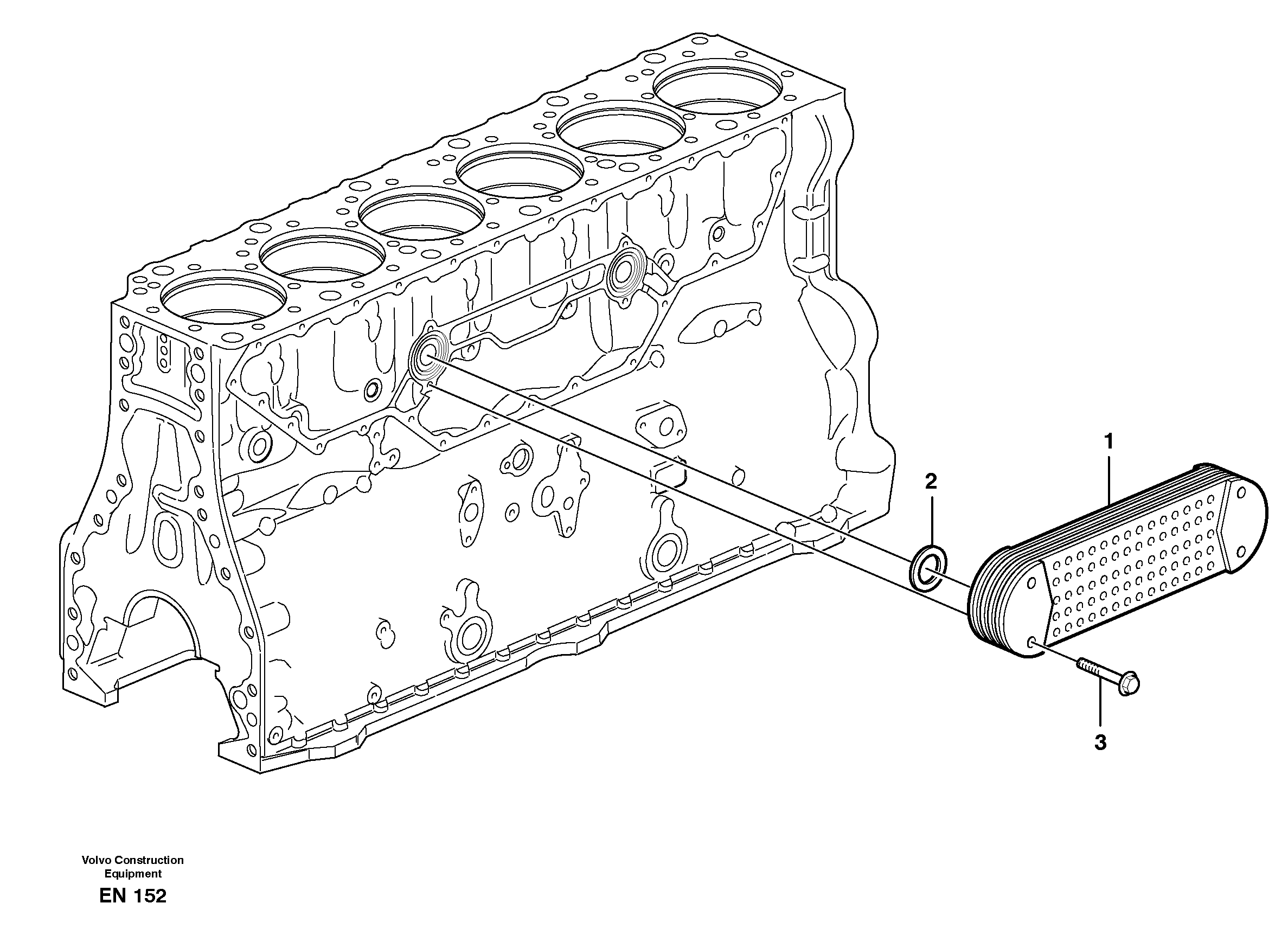 Oil cooler.  8188170, 8188772 — volvo parts diagram