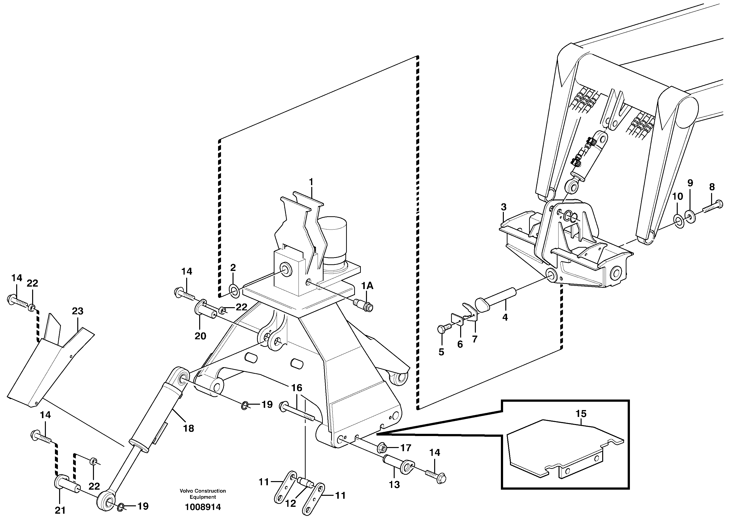 Rotator with fitting parts — volvo parts diagram