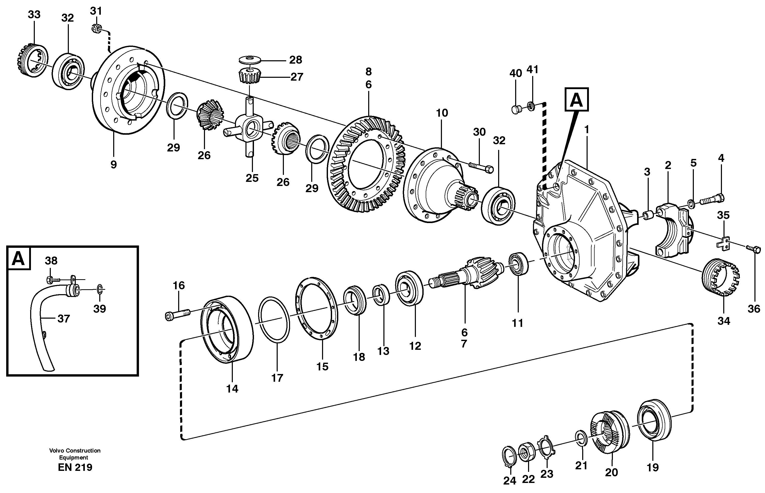Final drive, rear — volvo parts diagram