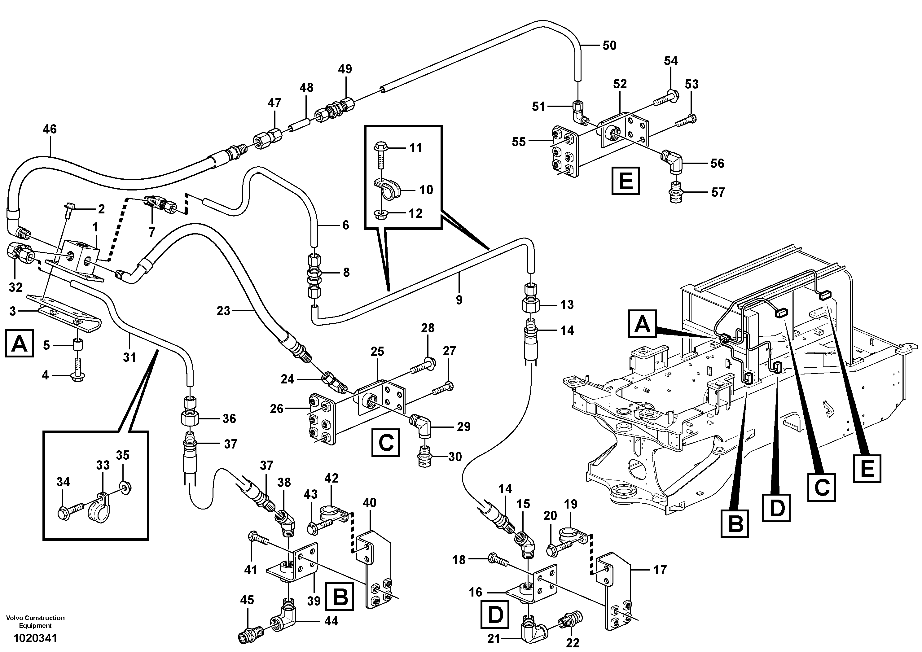 Fire suppression system  82592 SER NO 6932 - — volvo parts diagram