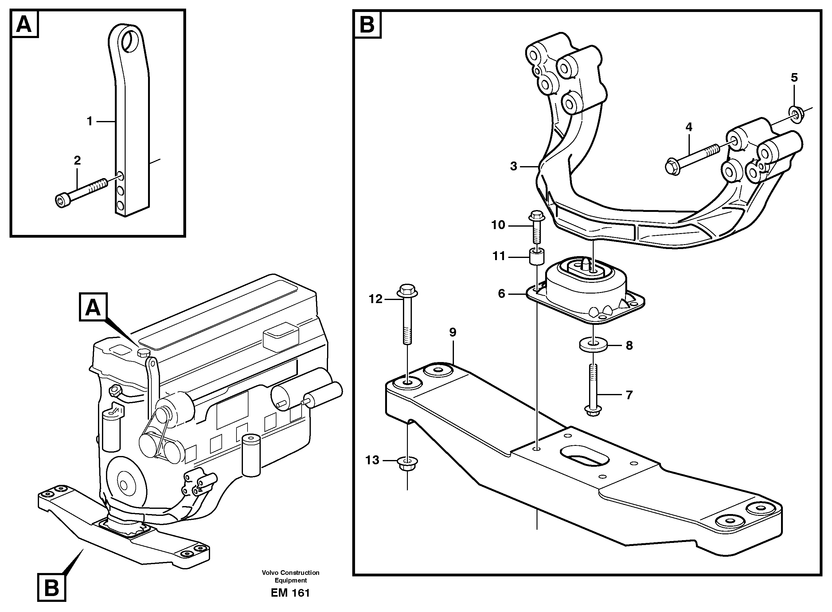 Engine mounting — volvo parts diagram