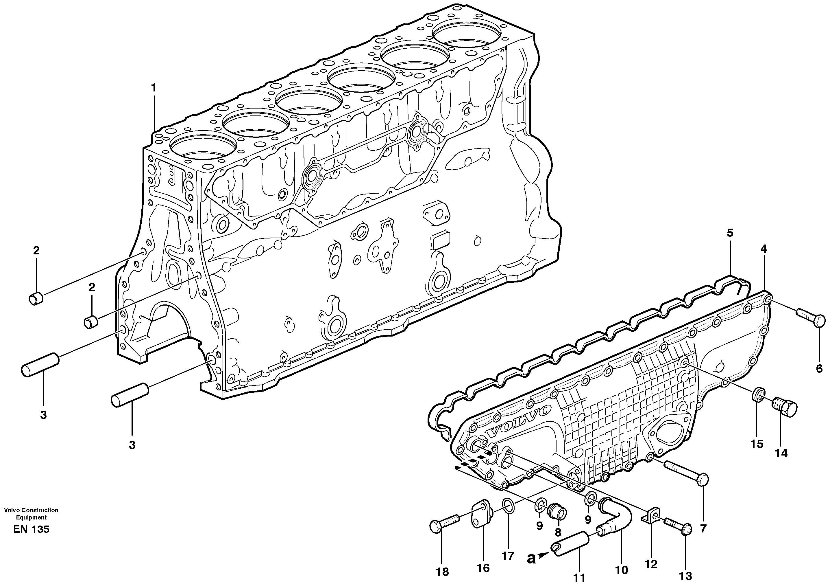 Cylinder block — volvo parts diagram