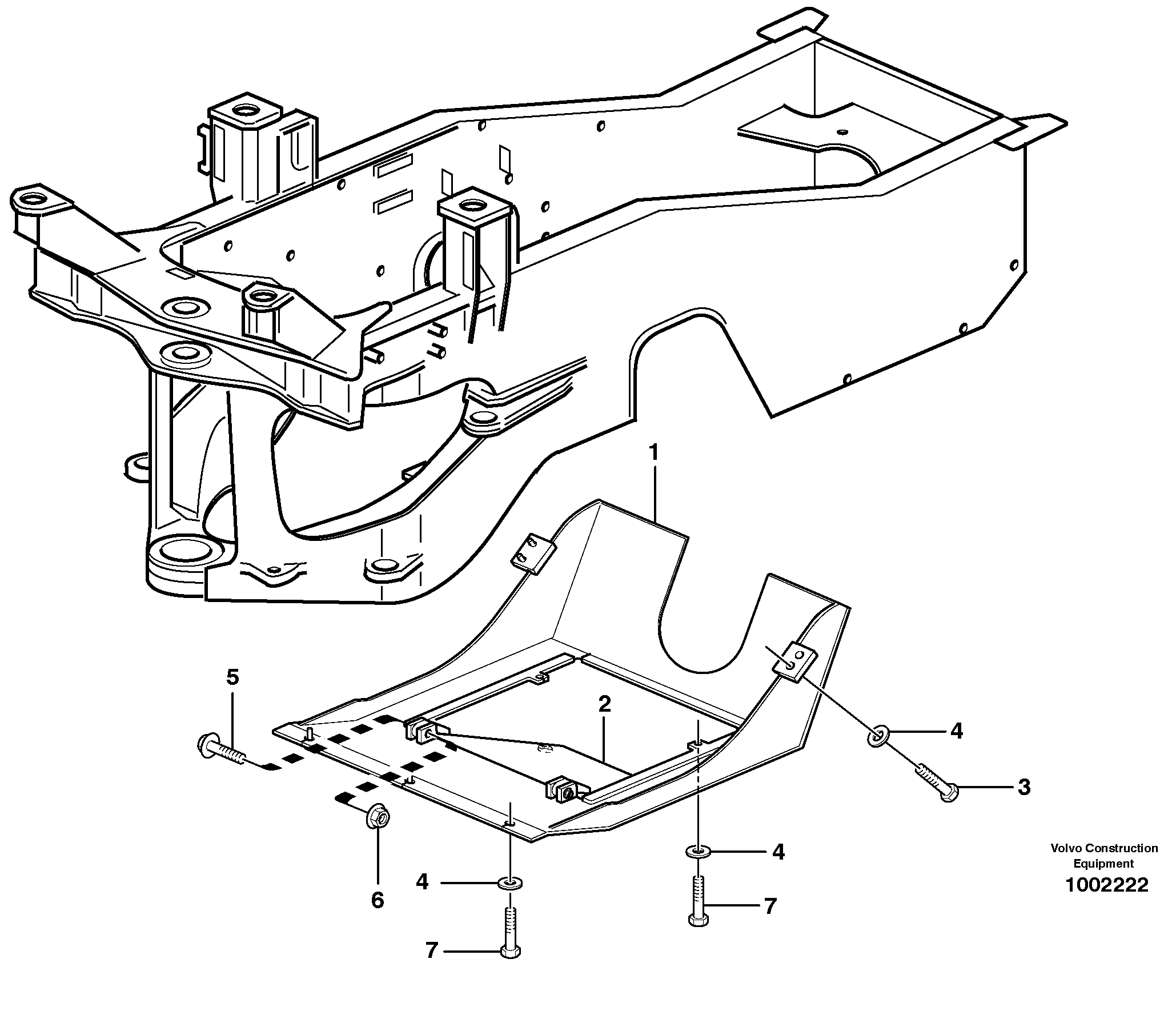 Belly guard, rear. 80697 — volvo parts diagram