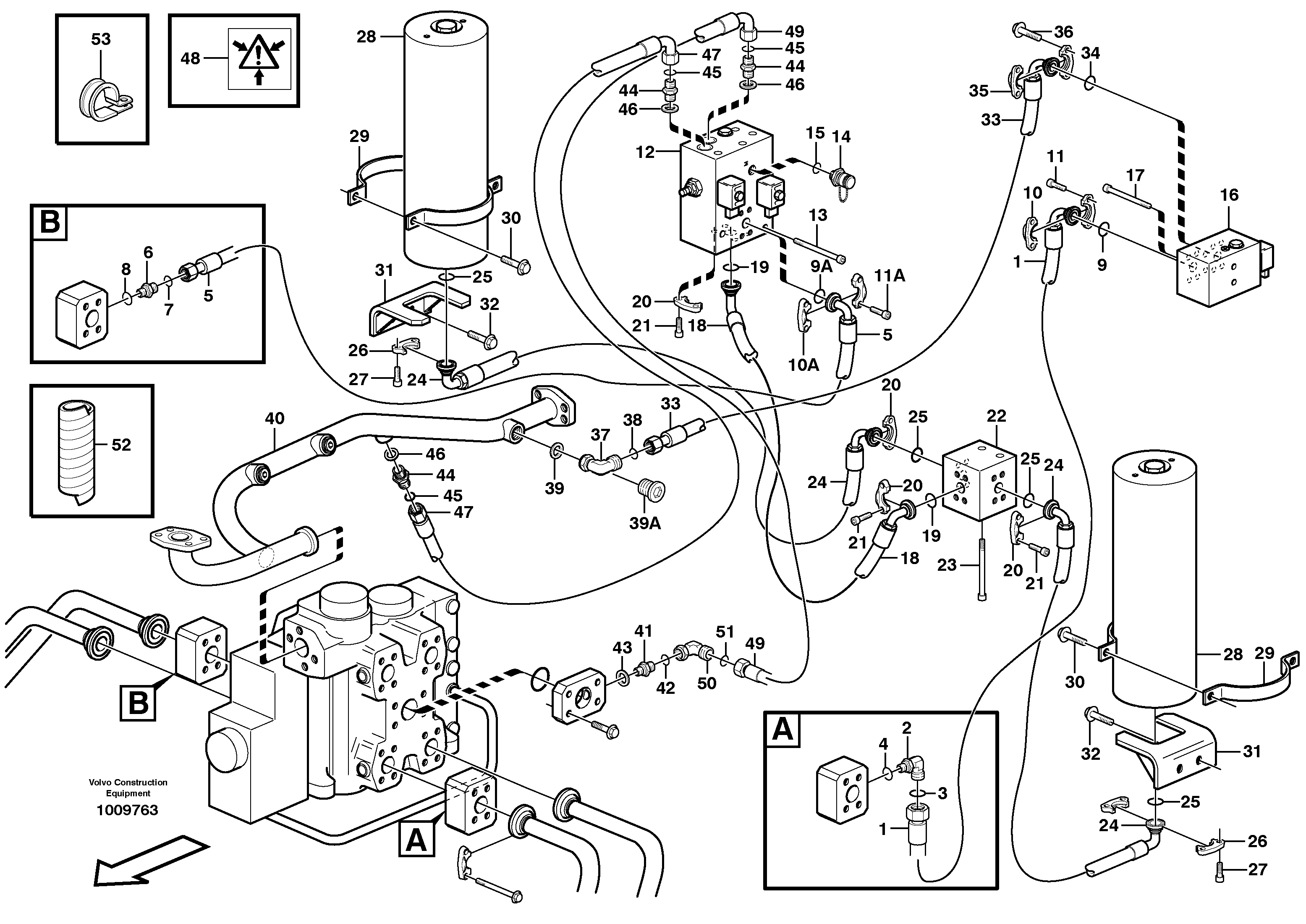 Boom suspension system — volvo parts diagram