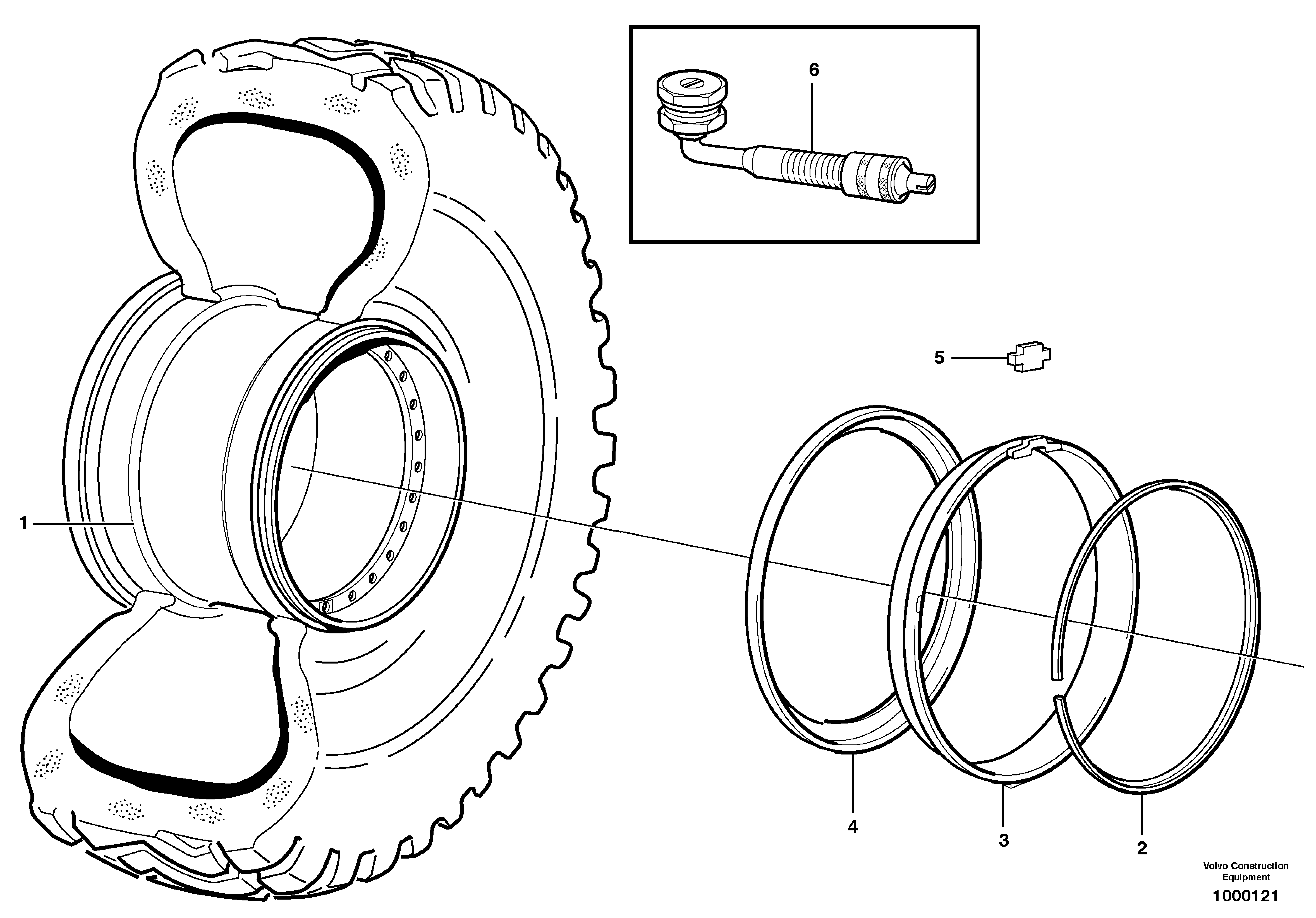 Wheel 26,5R25 — volvo parts diagram
