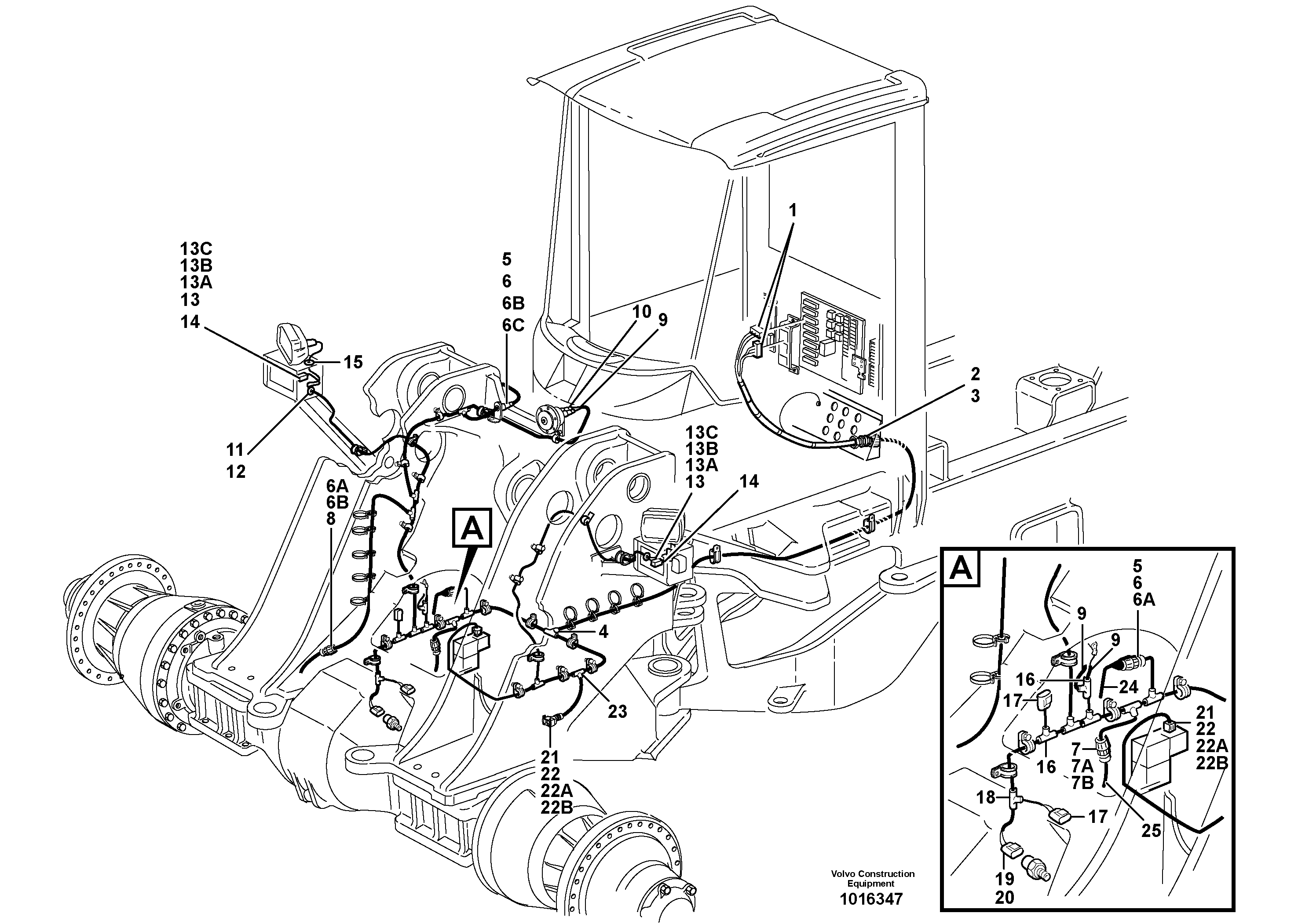 Cable harness, front — volvo parts diagram