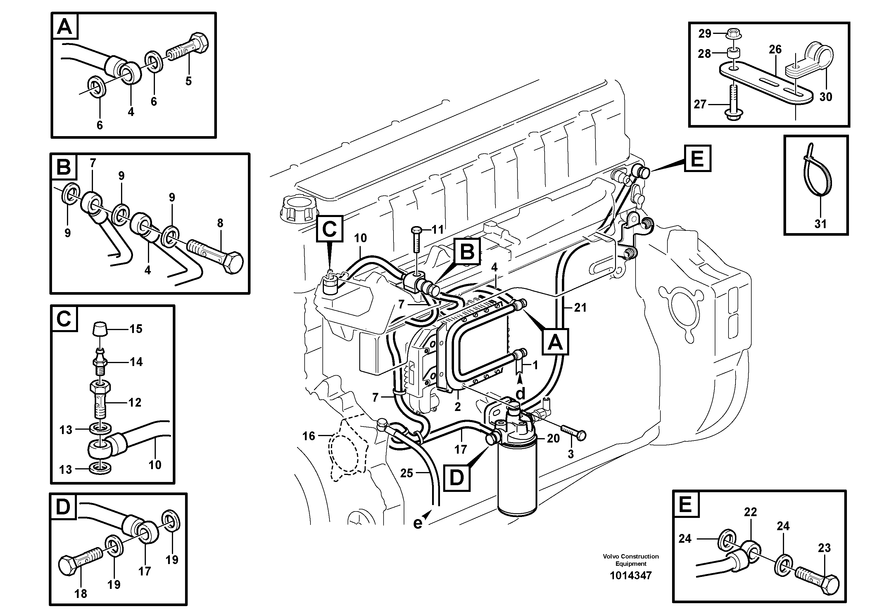 Fuel pipes, fuel pump 8188772 — volvo parts diagram