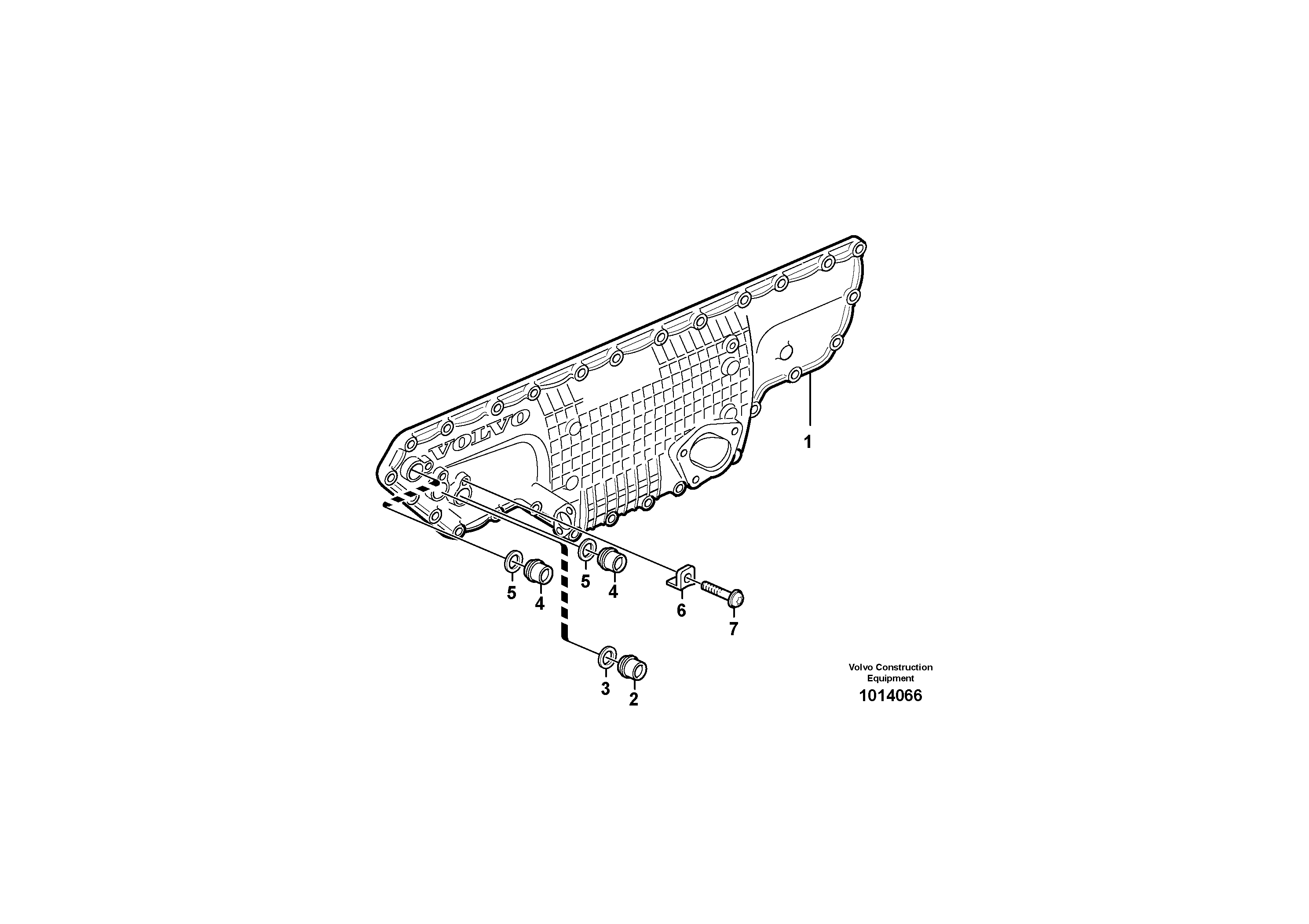 Casing over battery — volvo parts diagram