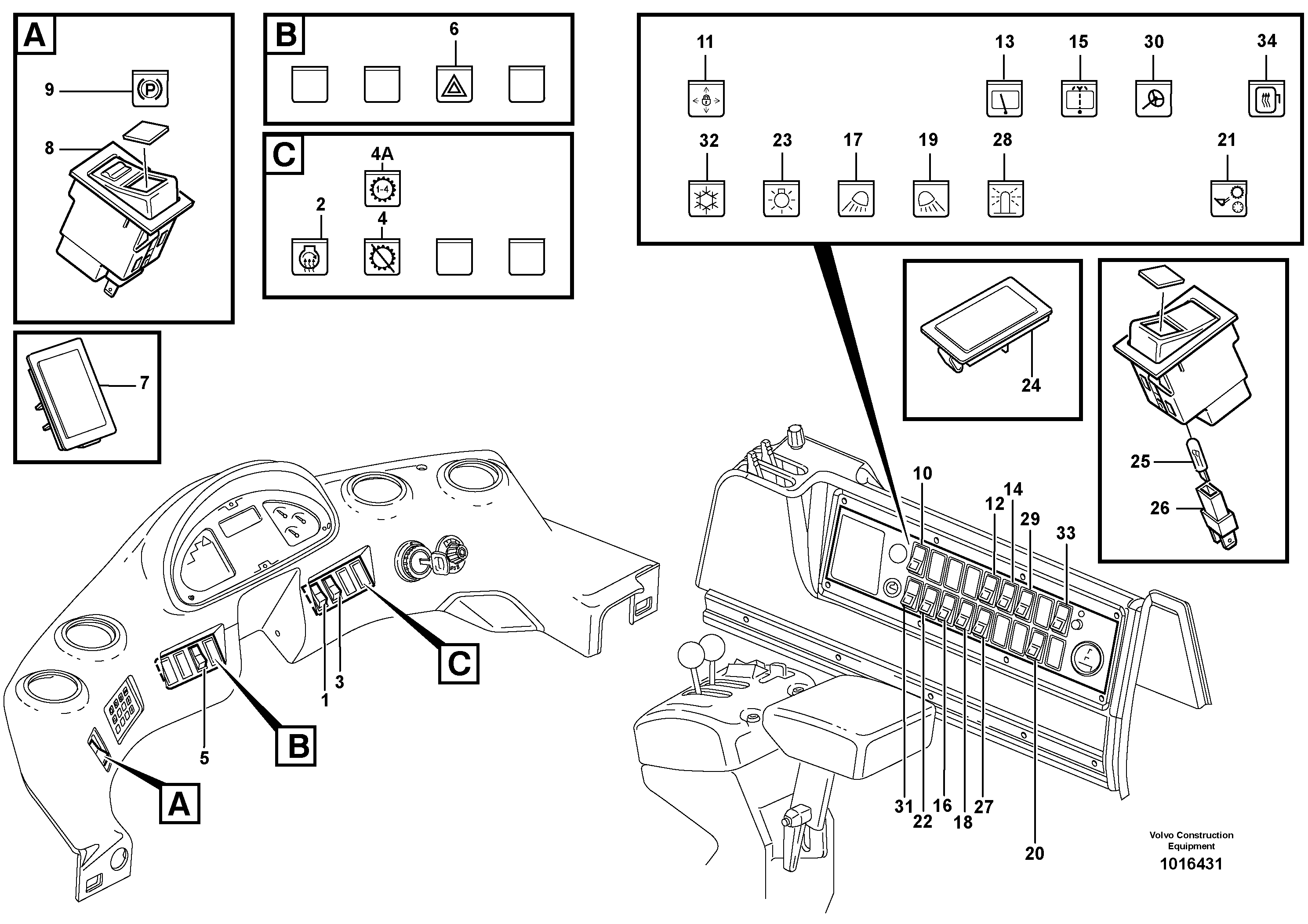 Switch — volvo parts diagram