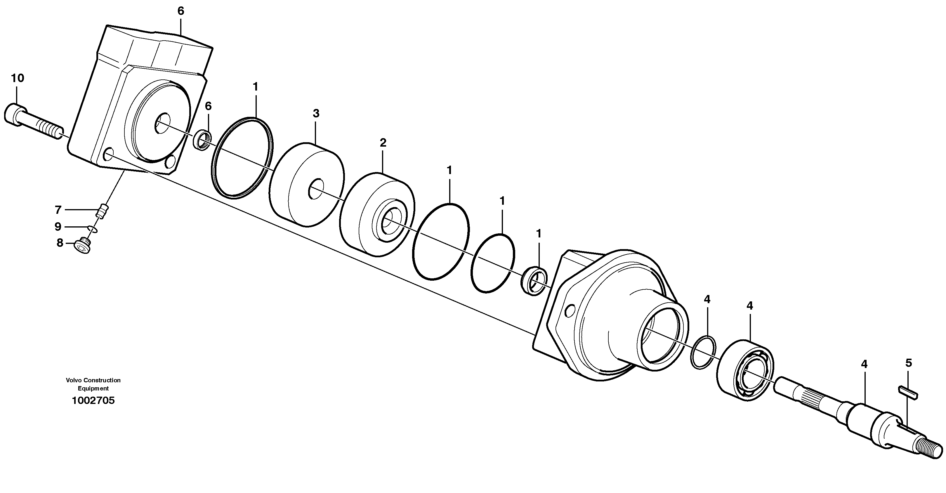 Hydraulic motor.  33826, 82619 SER NO - 6151, 82171 — volvo parts diagram