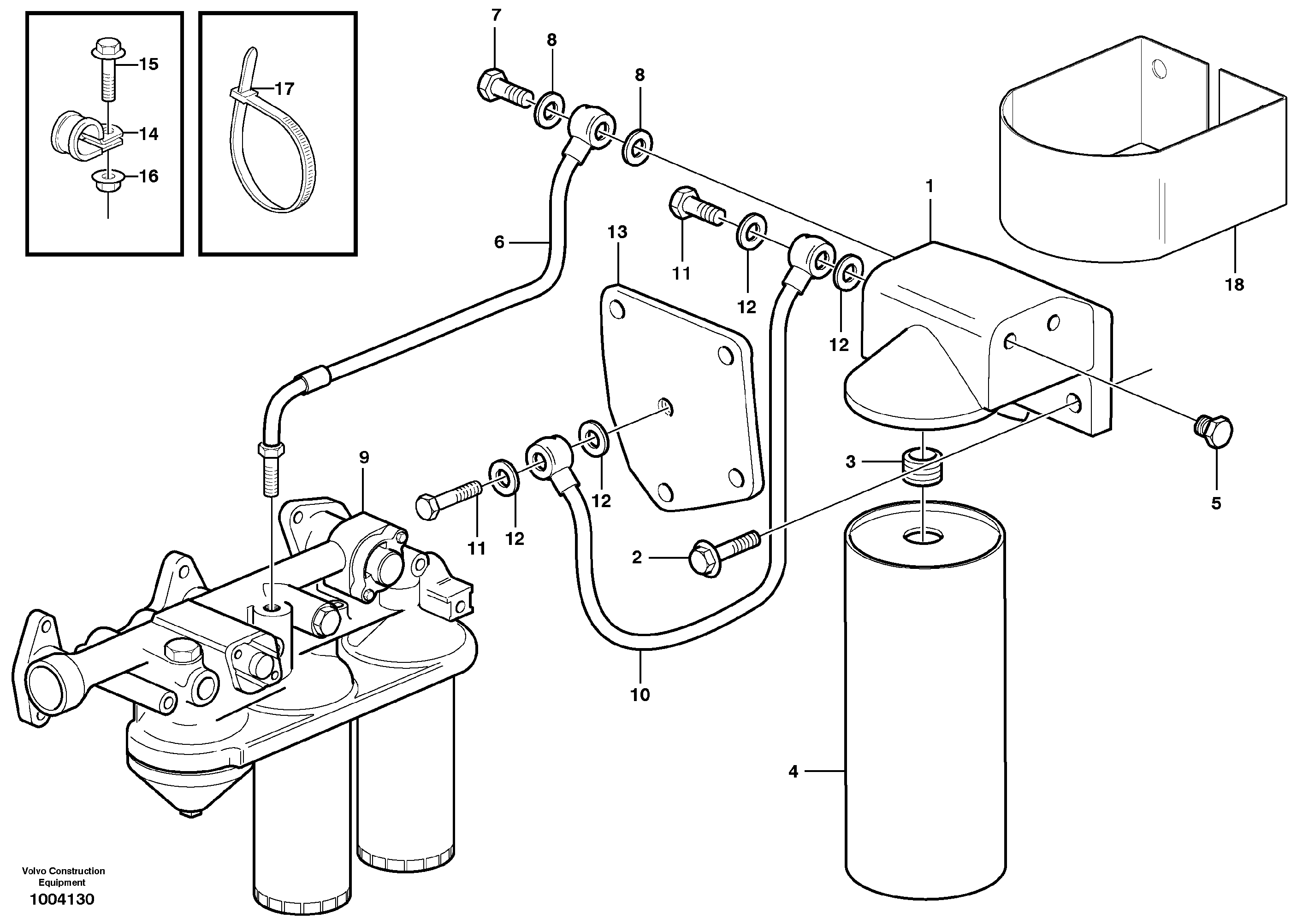 Oil filter by pass.  8188170 ENG - 264481 — volvo parts diagram