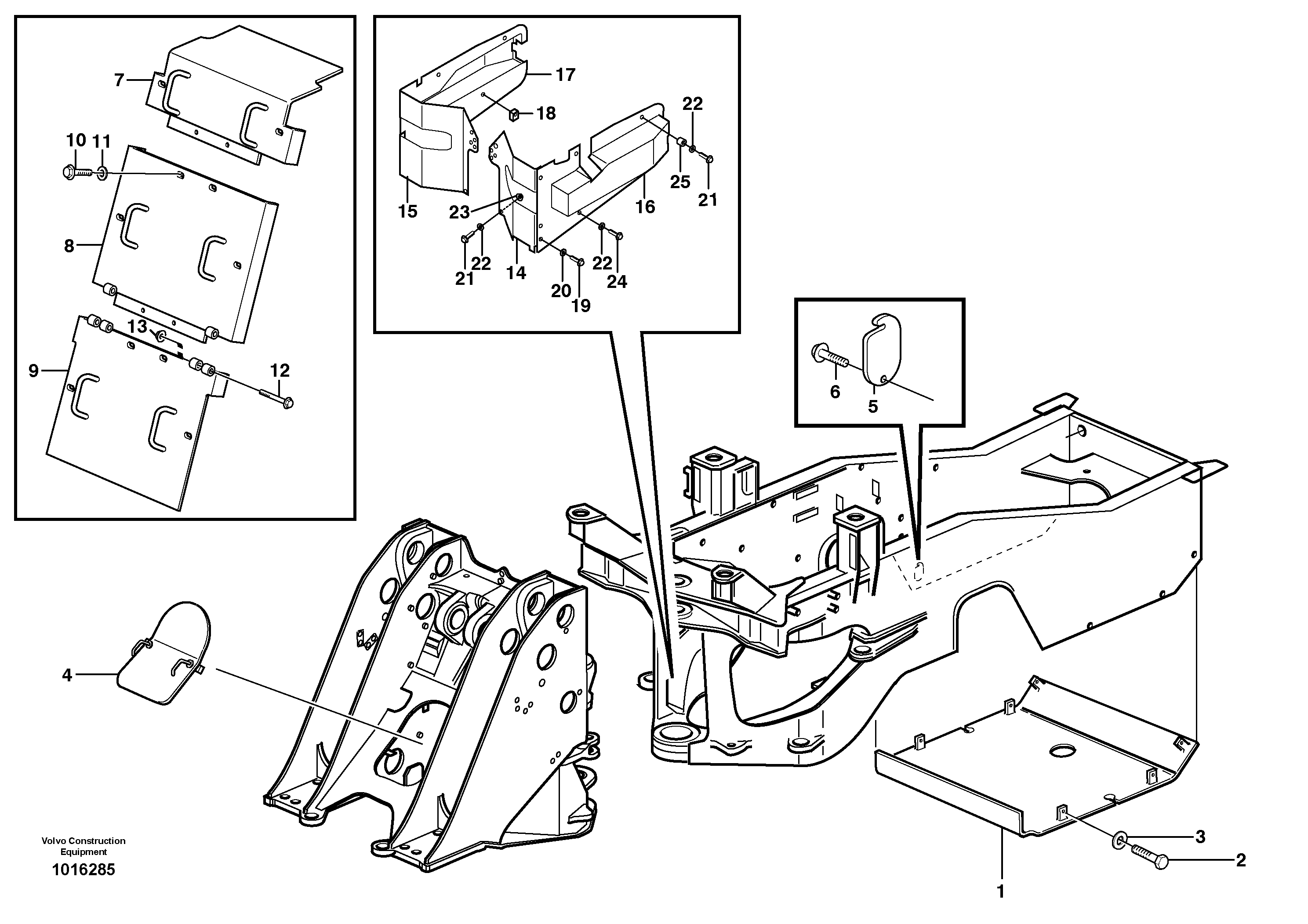 Protecting plates — volvo parts diagram