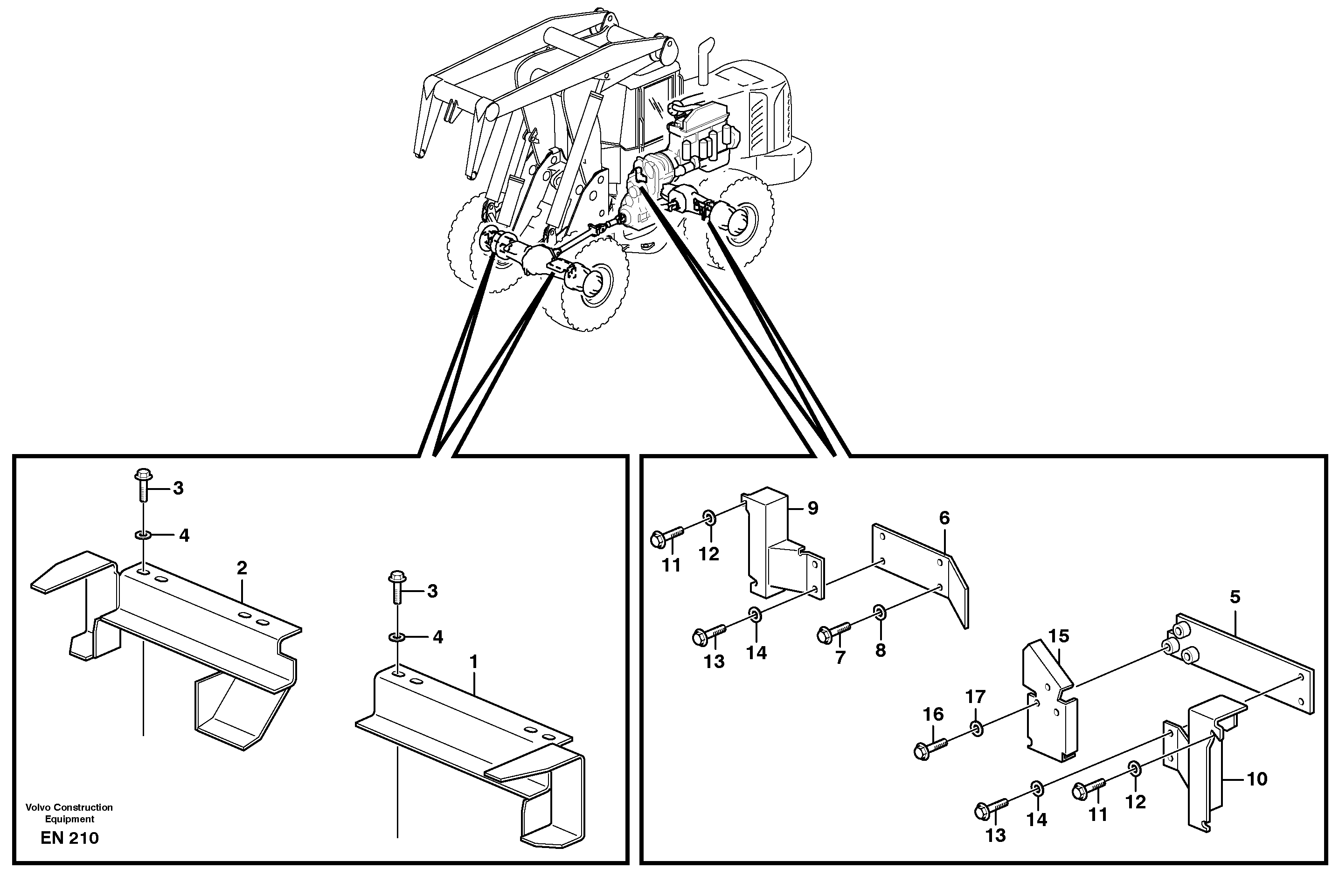 Protection, brake pipes — volvo parts diagram