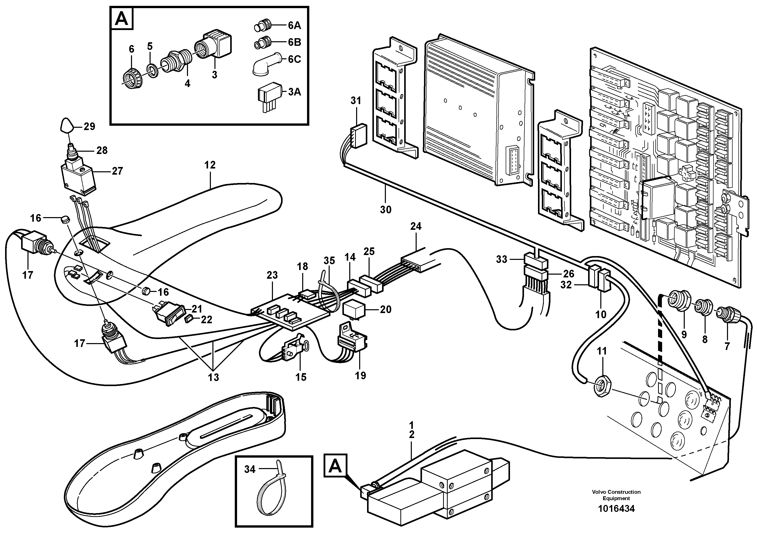 Cable harness, CDC-steering.  80266 — volvo parts diagram