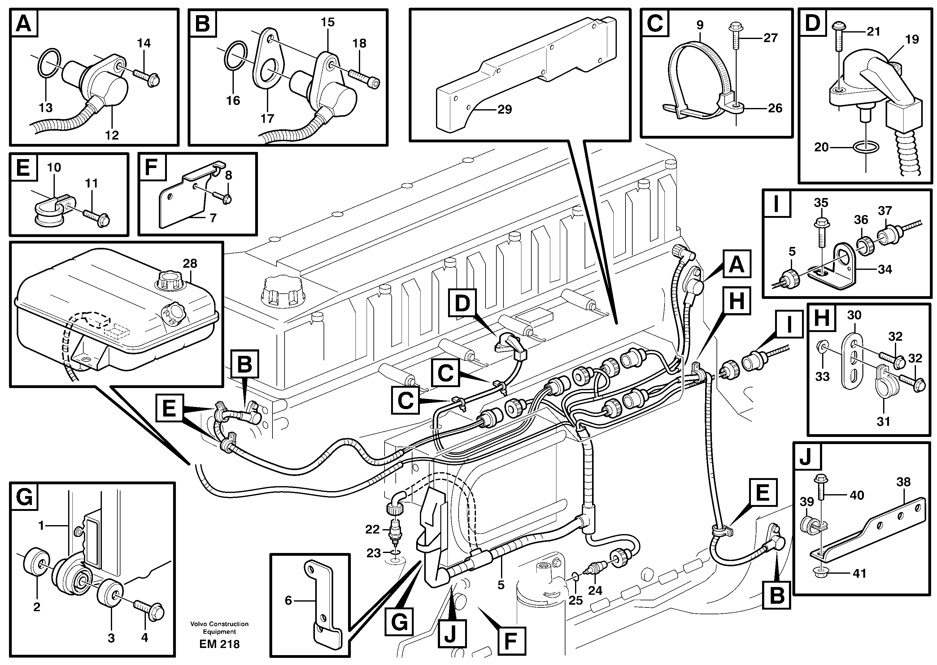 Cable harness, engine ECU  8188170 — volvo parts diagram