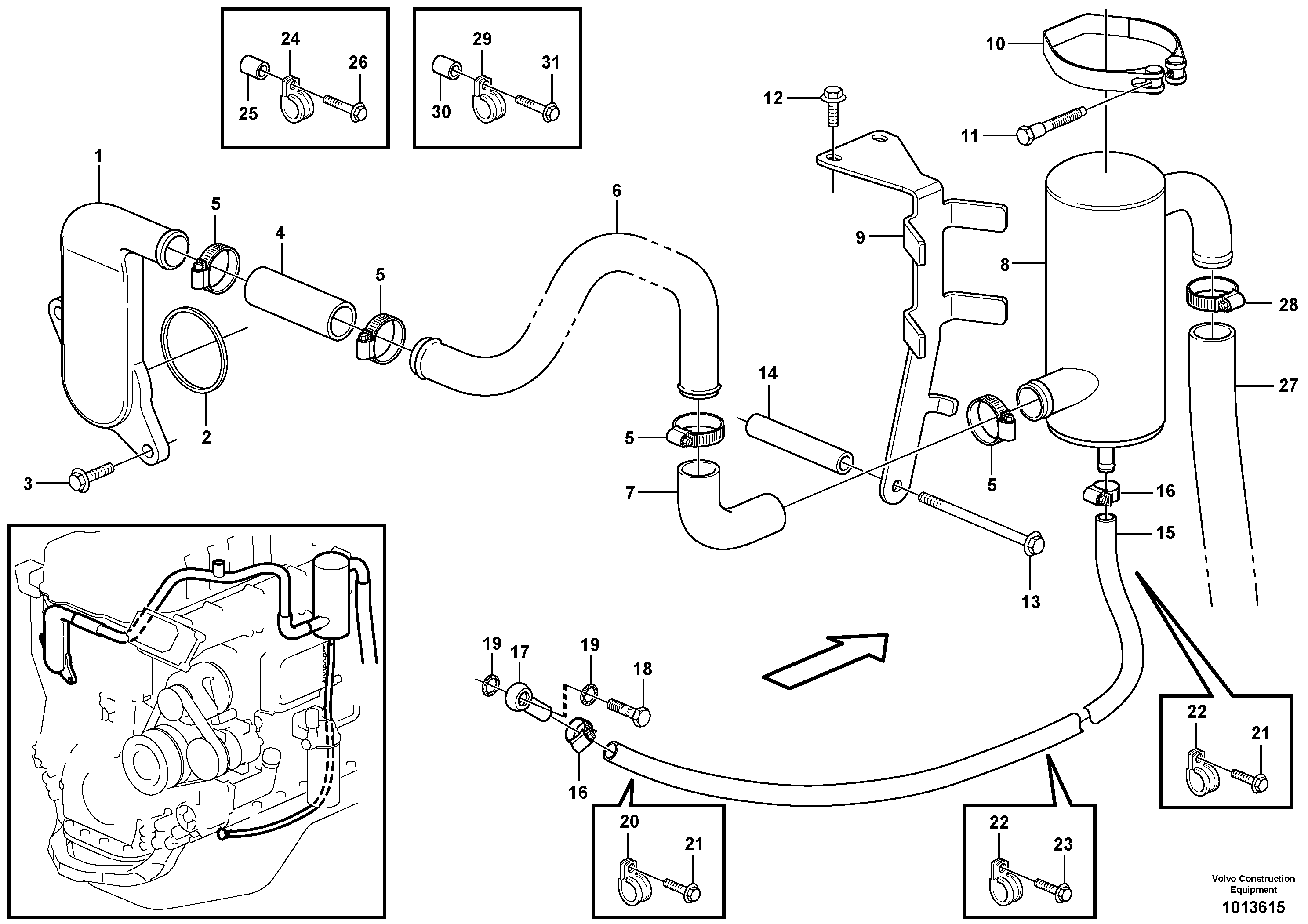 Crankcase ventilation.  8188170 L PROD - , 8188772 — volvo parts diagram