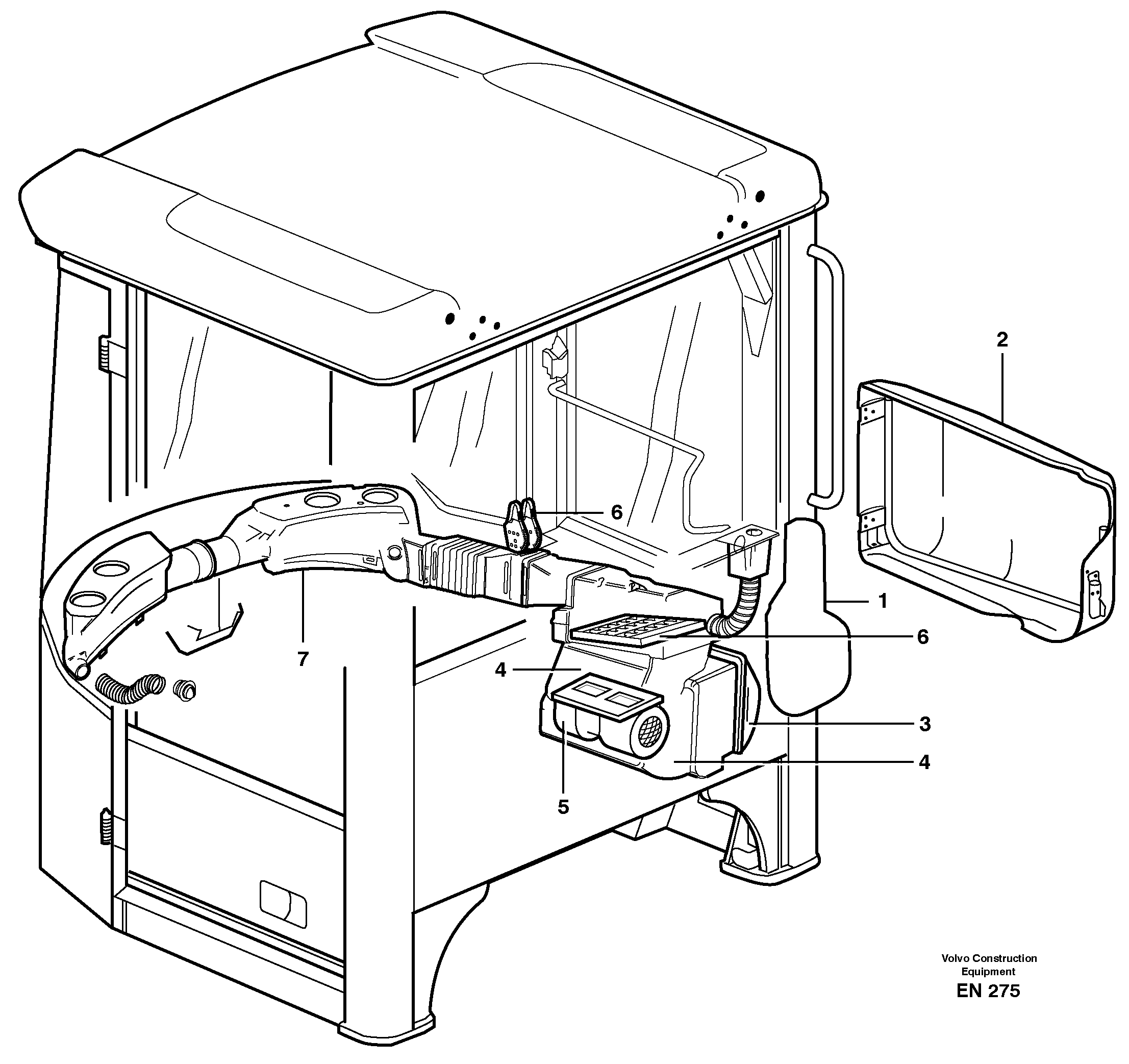 Air distribution — volvo parts diagram