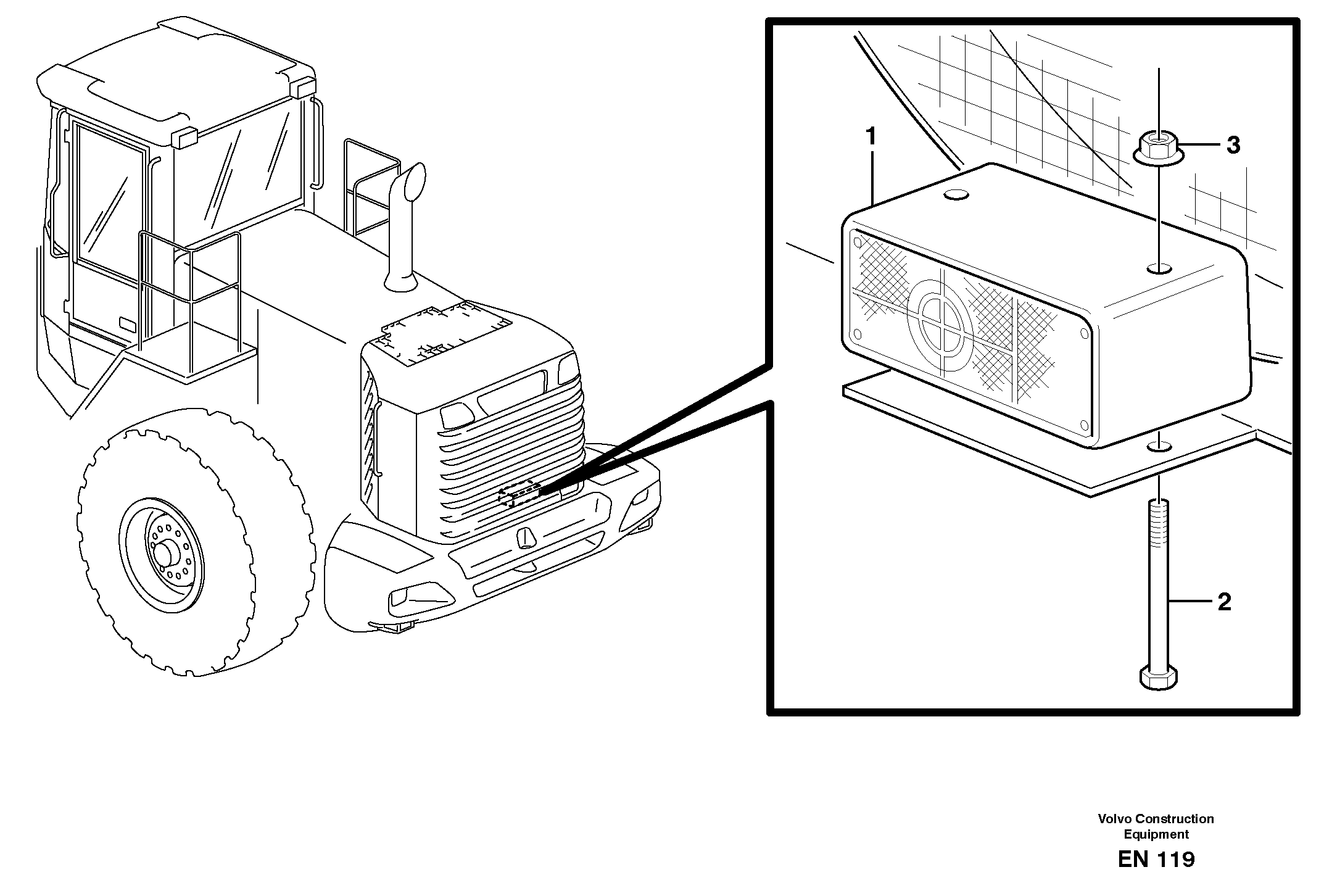 Back-up warning unit. 82159 — volvo parts diagram