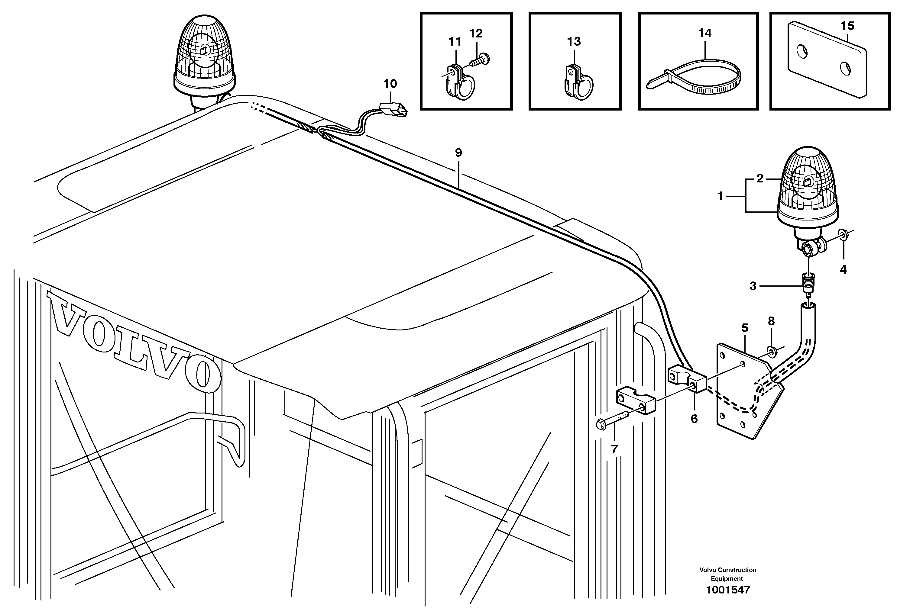 Revolving warning light. 82104 — volvo parts diagram