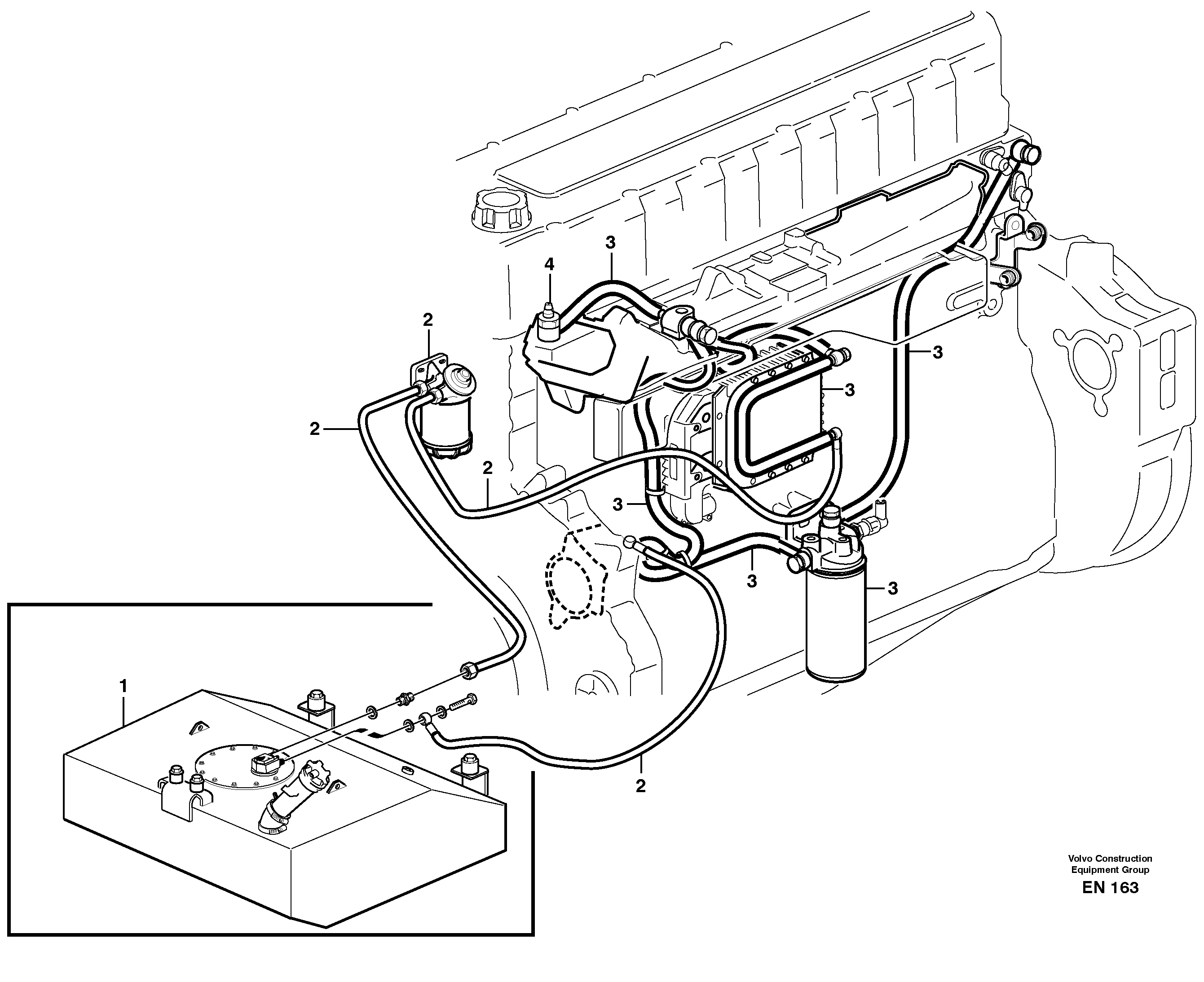 Fuel system — volvo parts diagram