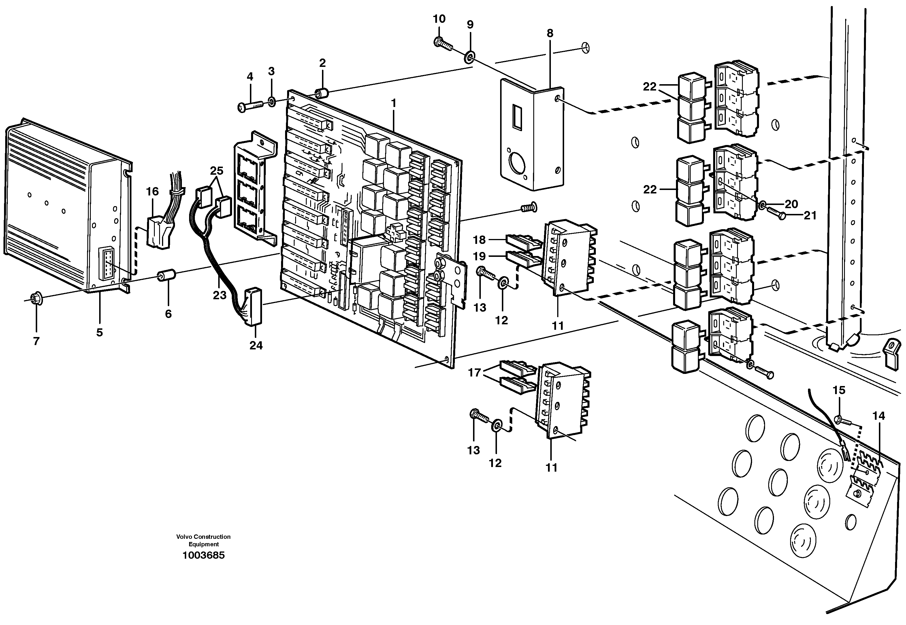 Electrical distribution box — volvo parts diagram