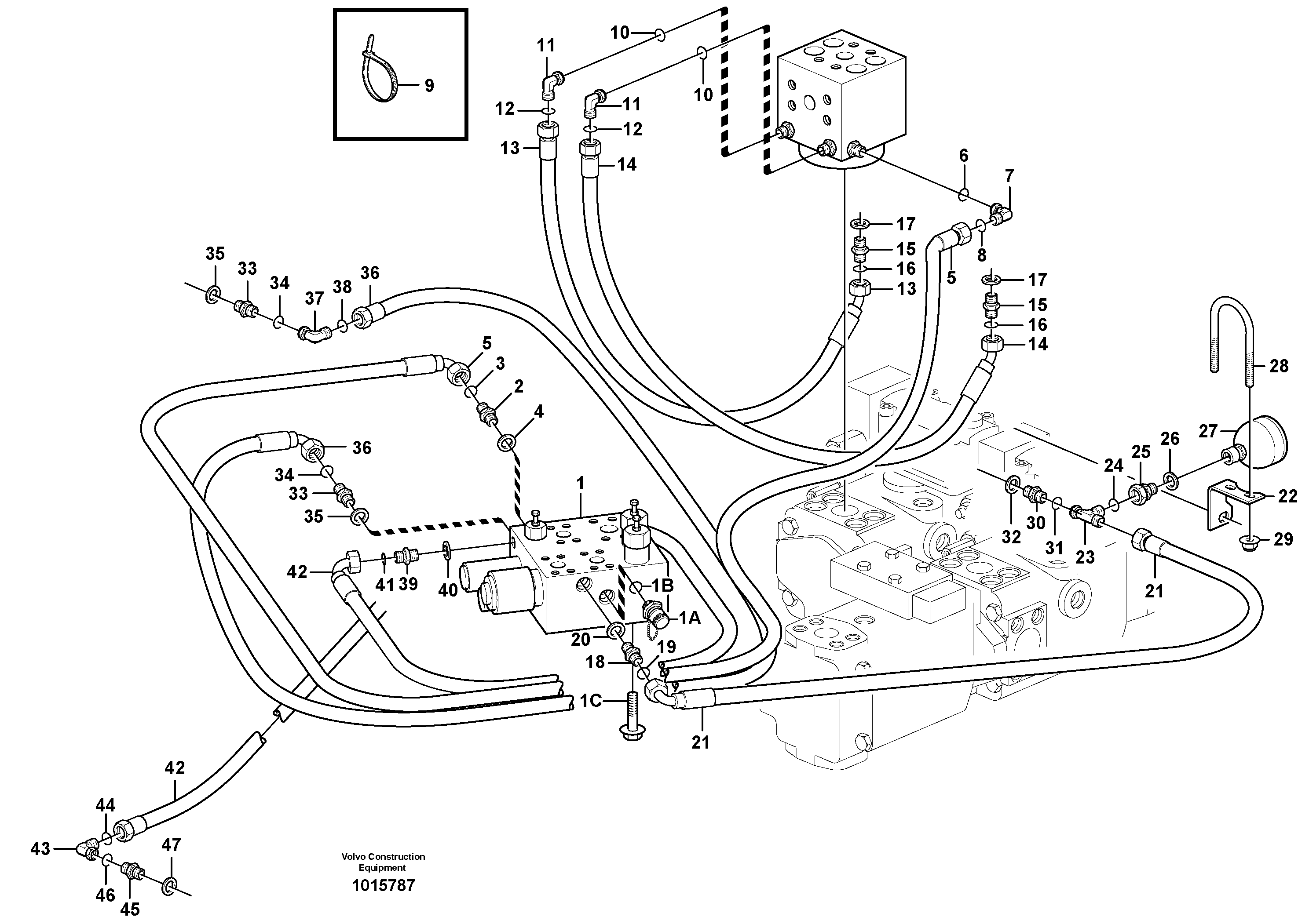 Load sensing line — volvo parts diagram