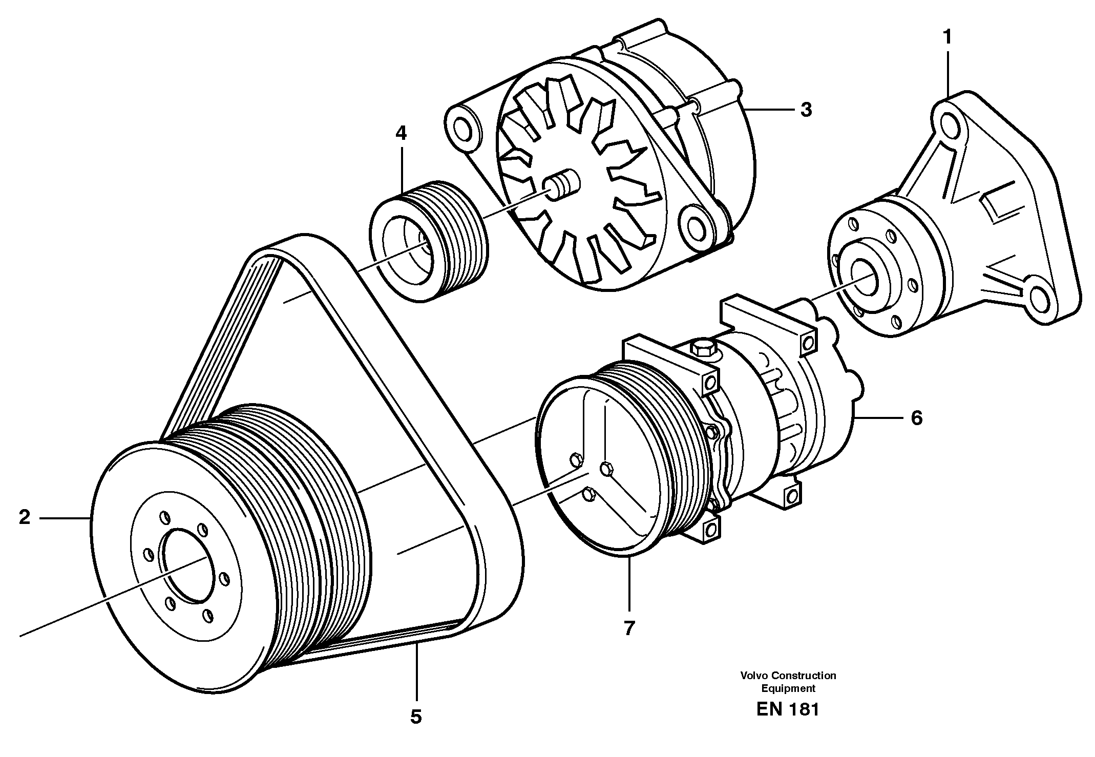 Belt transmission — volvo parts diagram