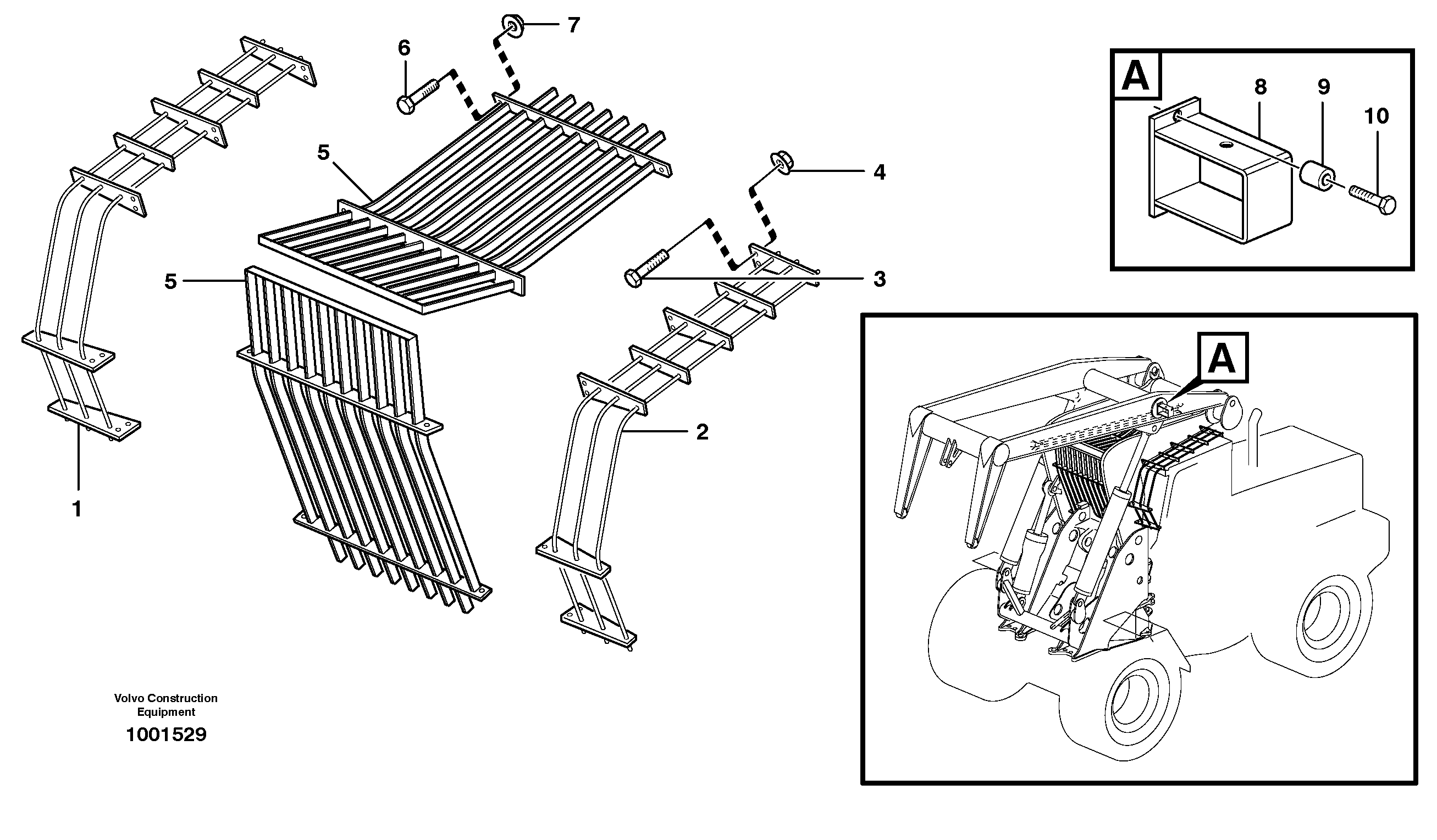 Protection, high-lift attachment — volvo parts diagram