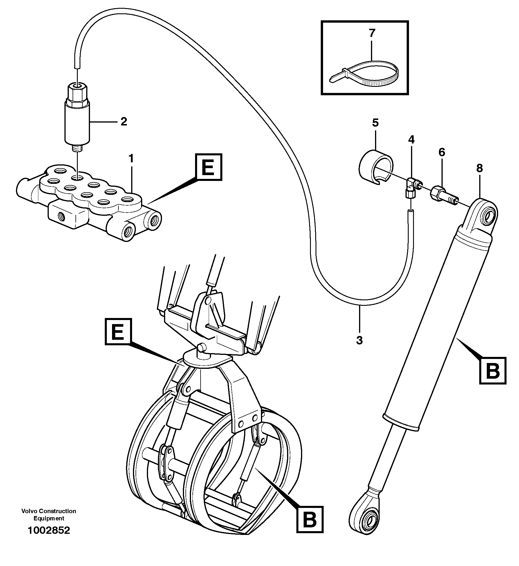 Grab arm, inner — volvo parts diagram