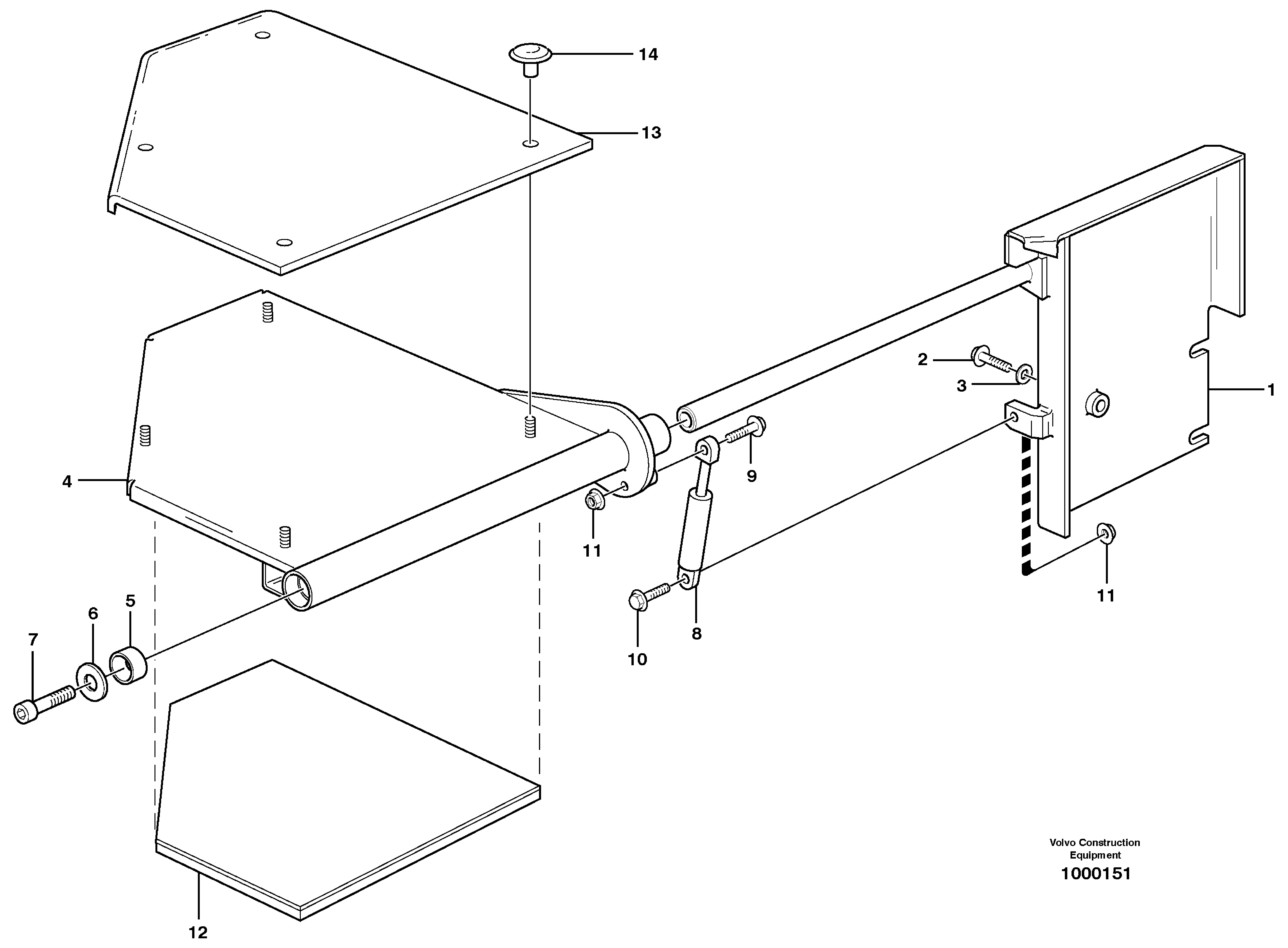 Instructor's seat 80556 — volvo parts diagram