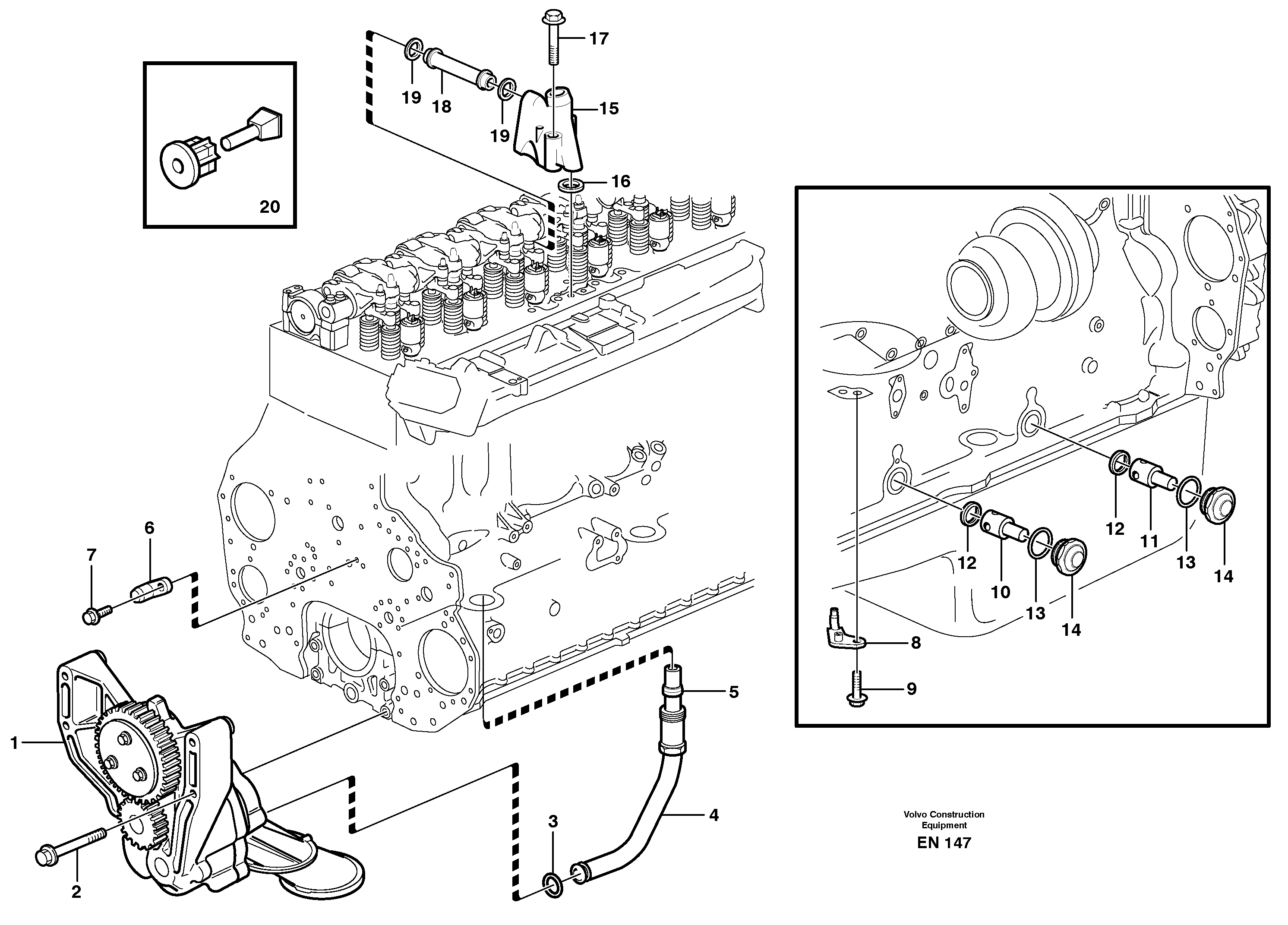 Lubricating oil system — volvo parts diagram