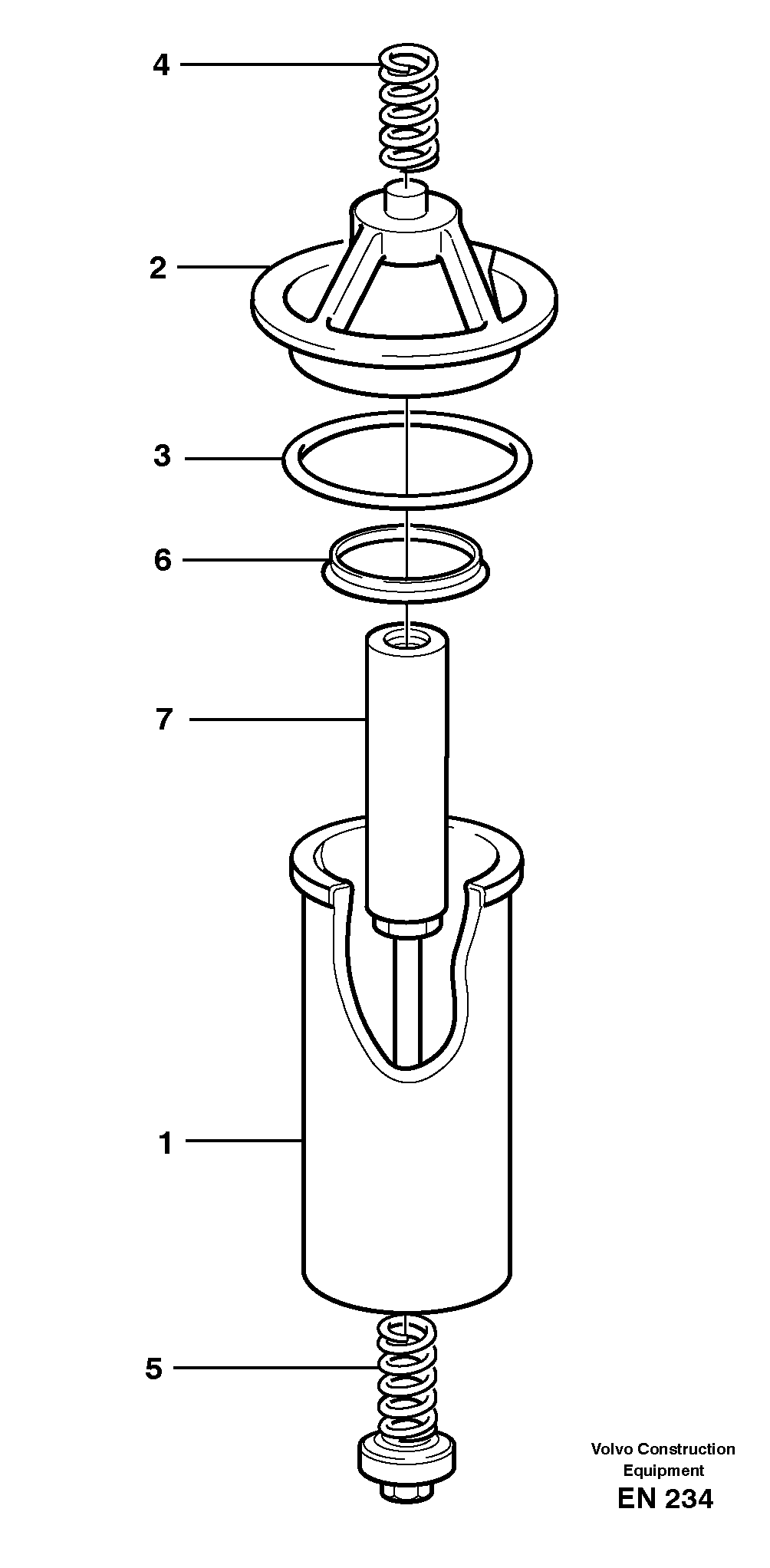 Hydraulic fluid filter — volvo parts diagram