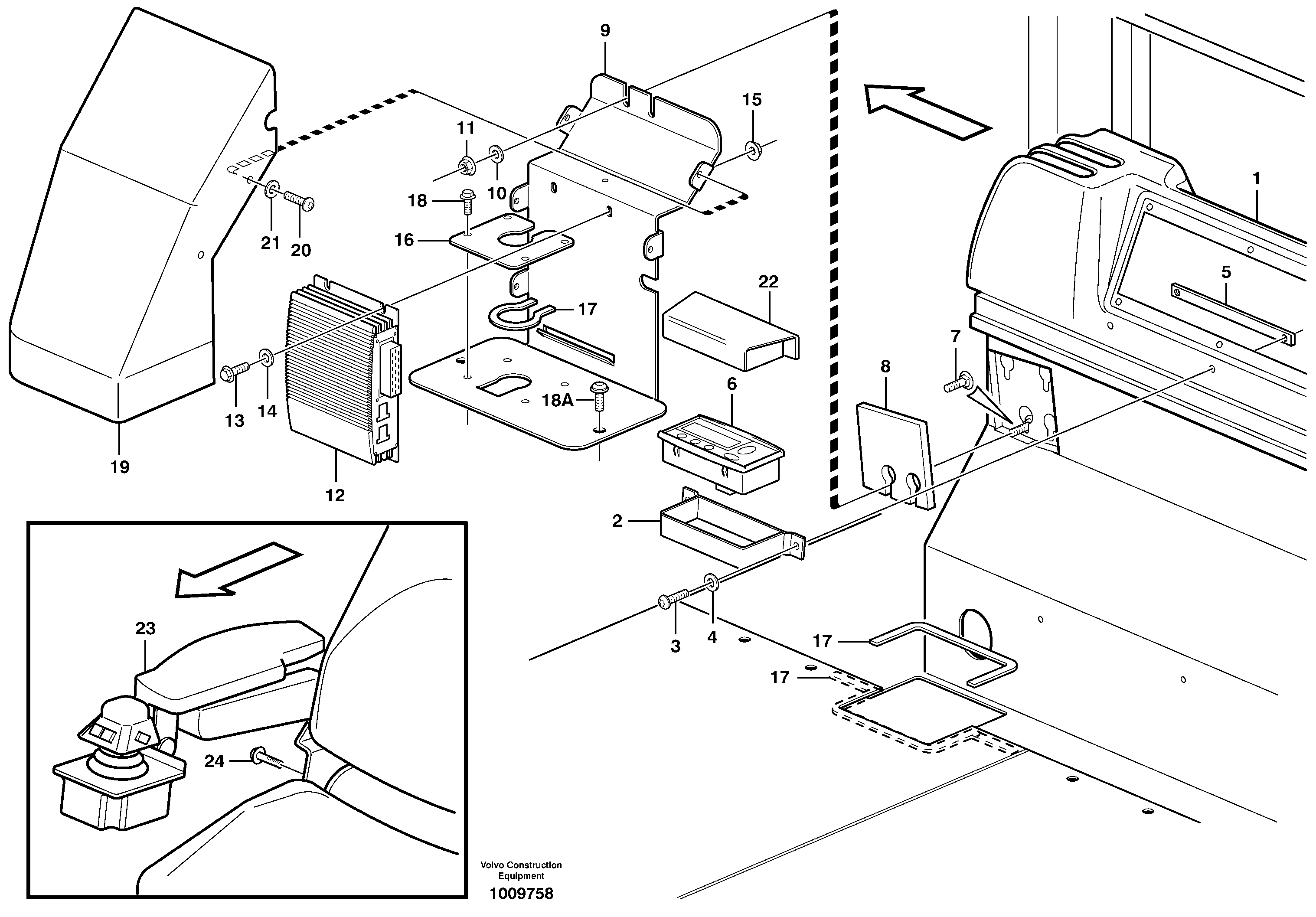 Interior components — volvo parts diagram