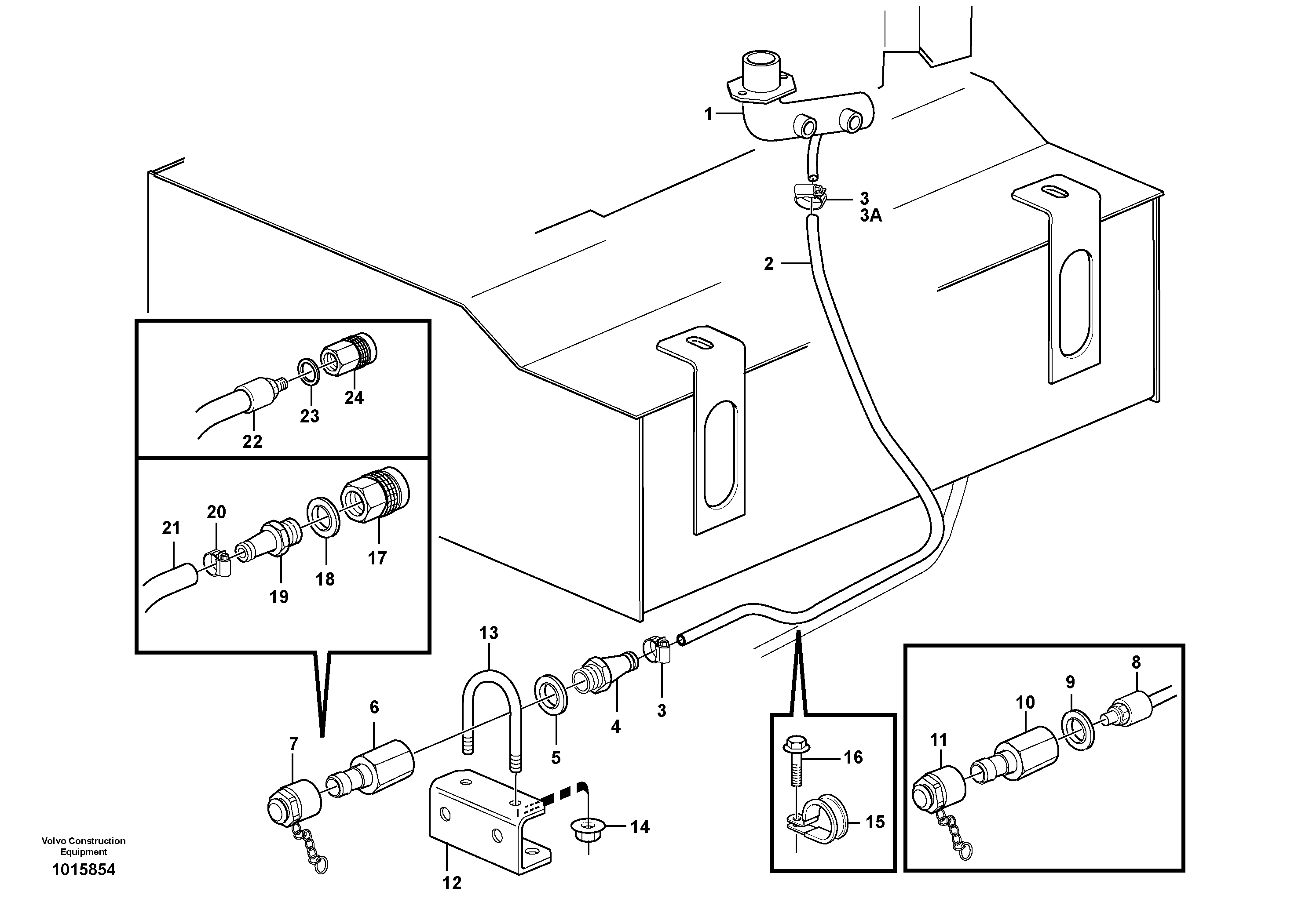 Coolant drainage — volvo parts diagram