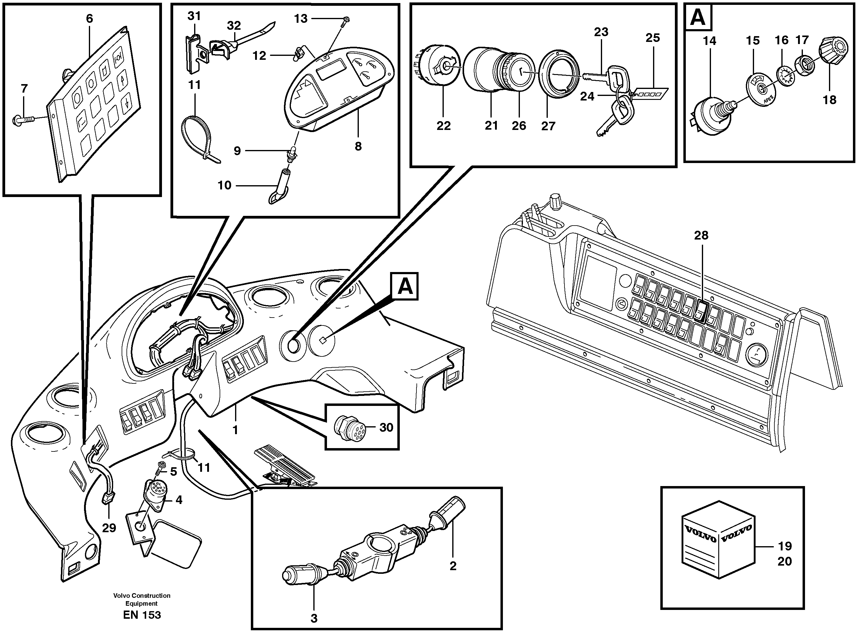 Instrument panel. — volvo parts diagram