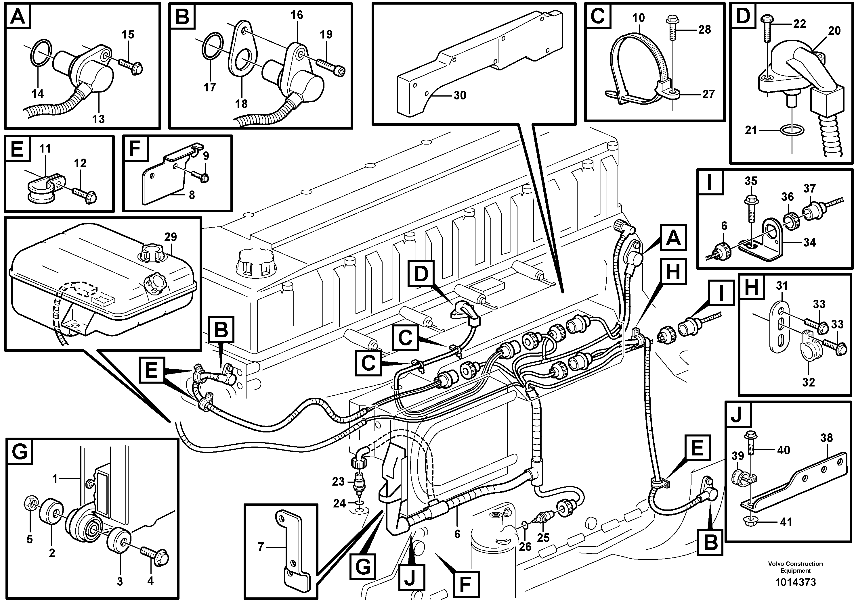 Cable harness, engine ECU  8188772 — volvo parts diagram