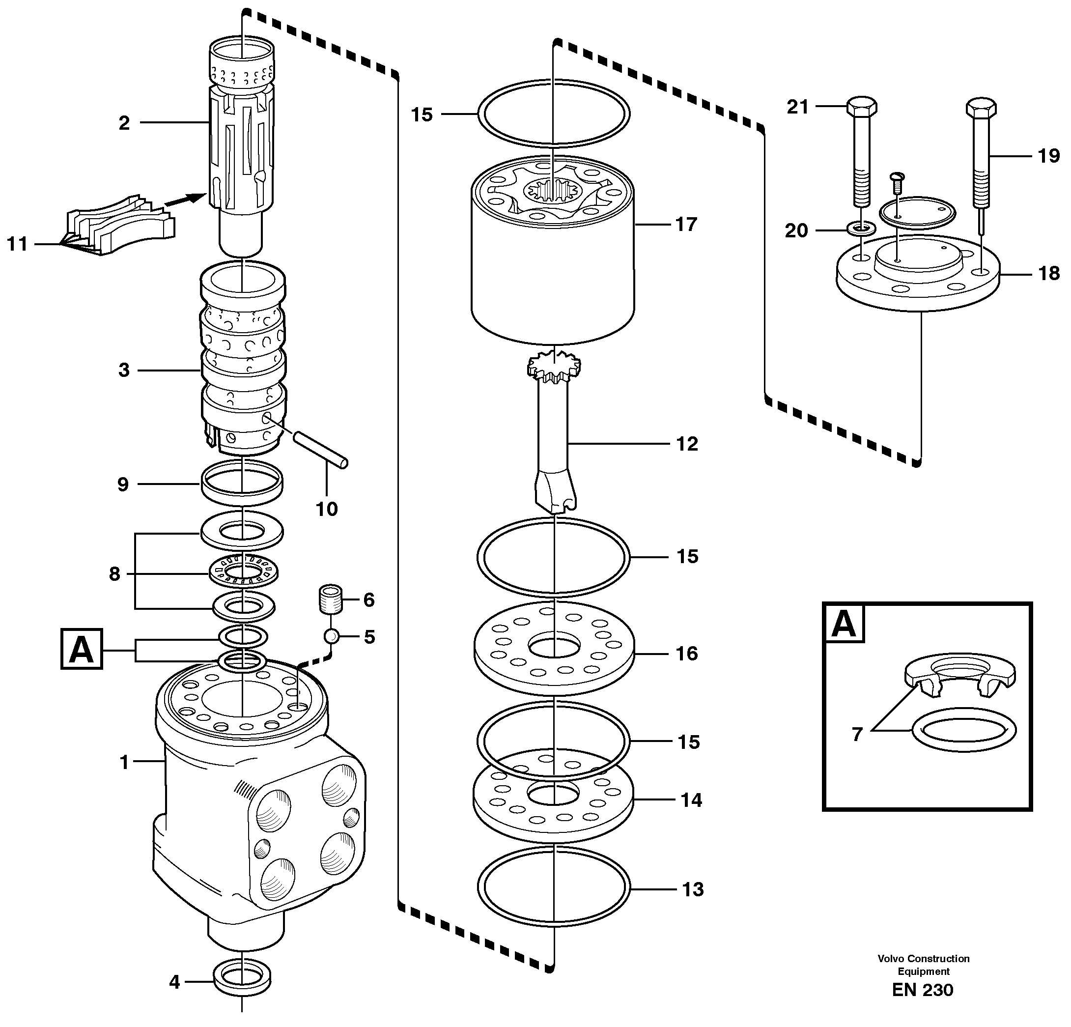 Steering unit — volvo parts diagram