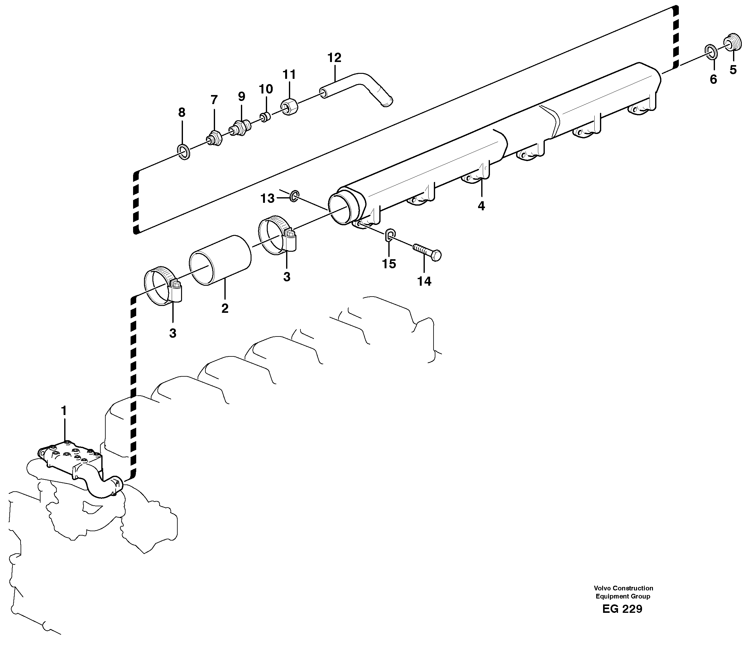 Water pipe — volvo parts diagram