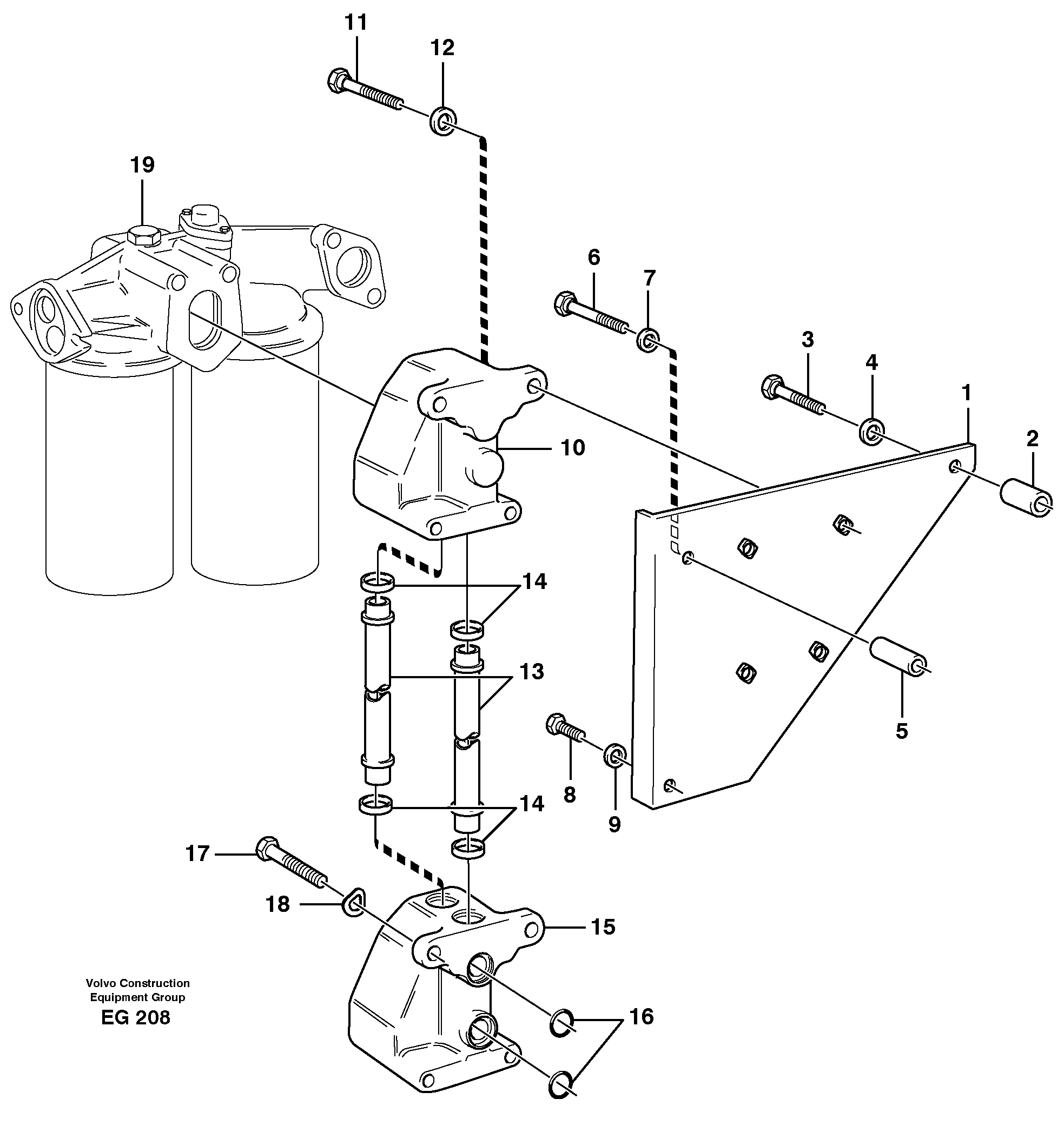 Distribution housing — volvo parts diagram